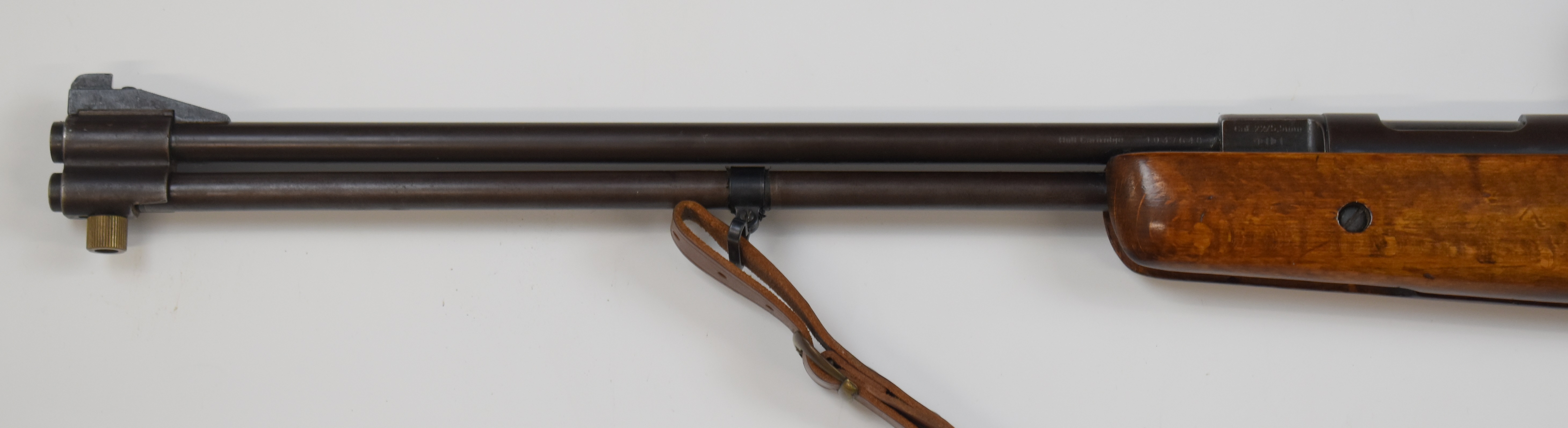 Weirauch HW77 .22 underlever air rifle with chequered semi-pistol grip, raised cheek piece, - Image 9 of 9
