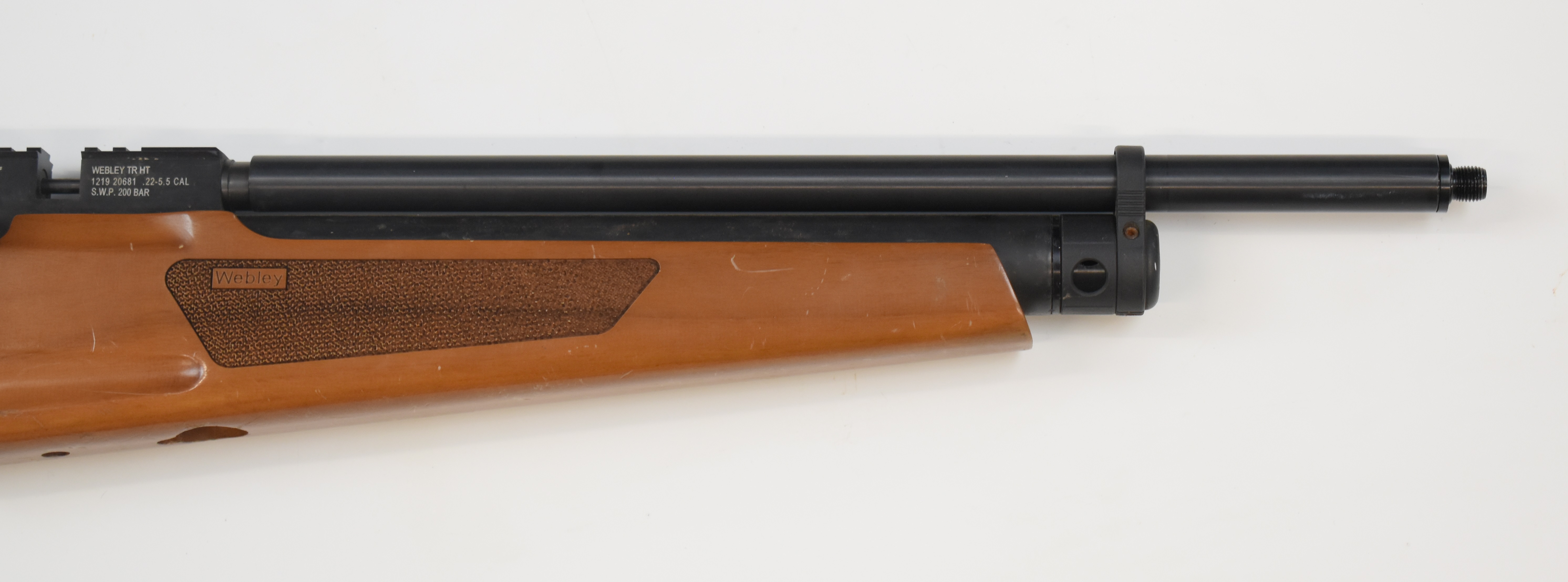 Webley Raider Classic .22 PCP air rifle with textured semi-pistol grip and forend, raised cheek - Image 5 of 10