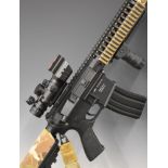 ASG Classic Army M4 assault style electric airsoft rifle with tactical stock, VLife scope and