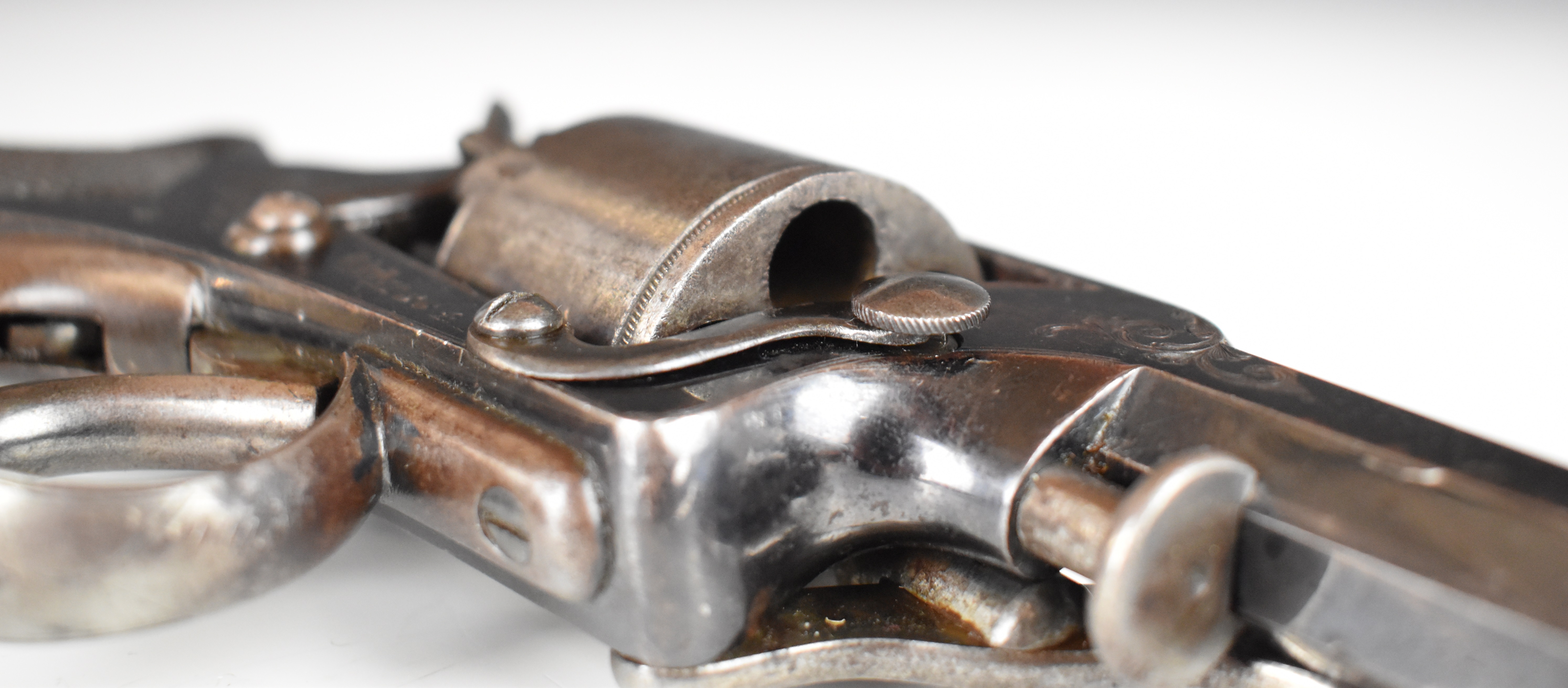 William Tranter's Patent 120 bore five-shot double-action revolver with engraved trigger guard, - Bild 8 aus 38