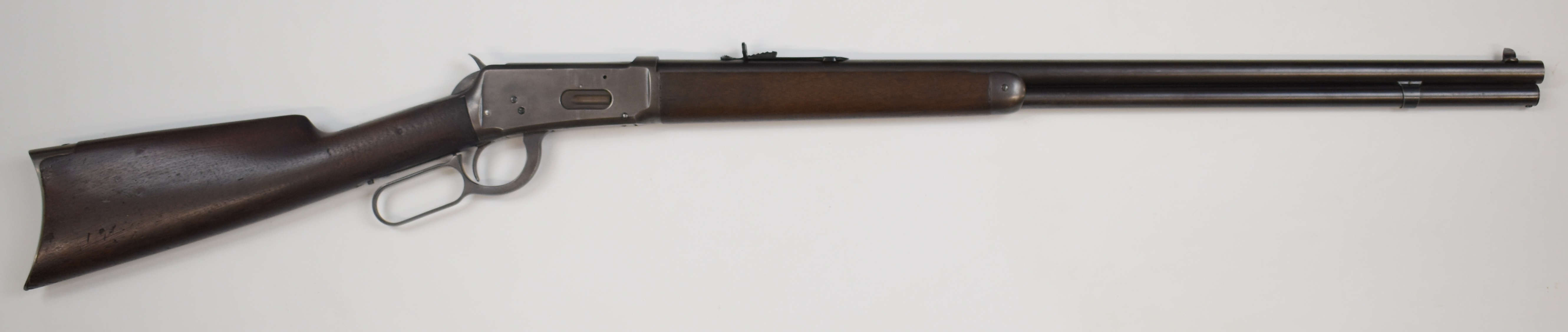 Winchester Model 1894 .32-40 underlever repeating rifle with adjustable sights, steel butt plate and - Image 2 of 20