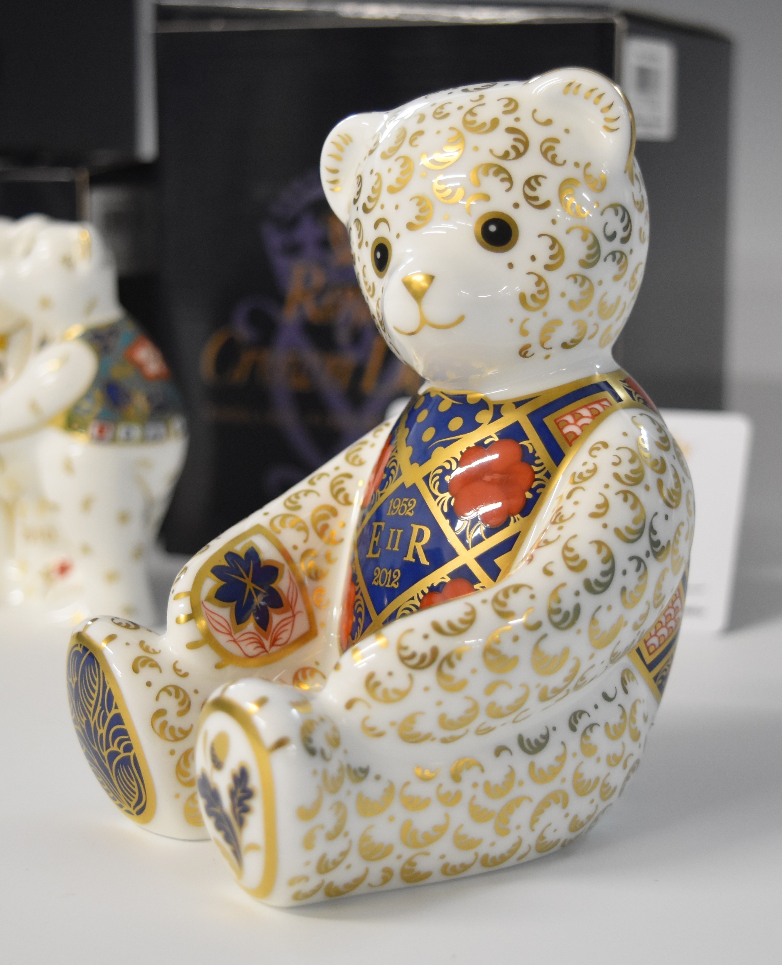 Five Royal Crown Derby paperweights comprising limited edition Diamond Jubilee Teddy Bear, Dave - Image 10 of 10