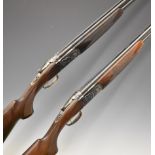 A pair of Beretta Silver Pigeon C 20 bore over and under ejector shotguns each with named and