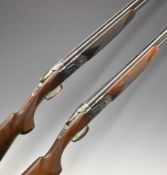 A pair of Beretta Silver Pigeon C 20 bore over and under ejector shotguns each with named and