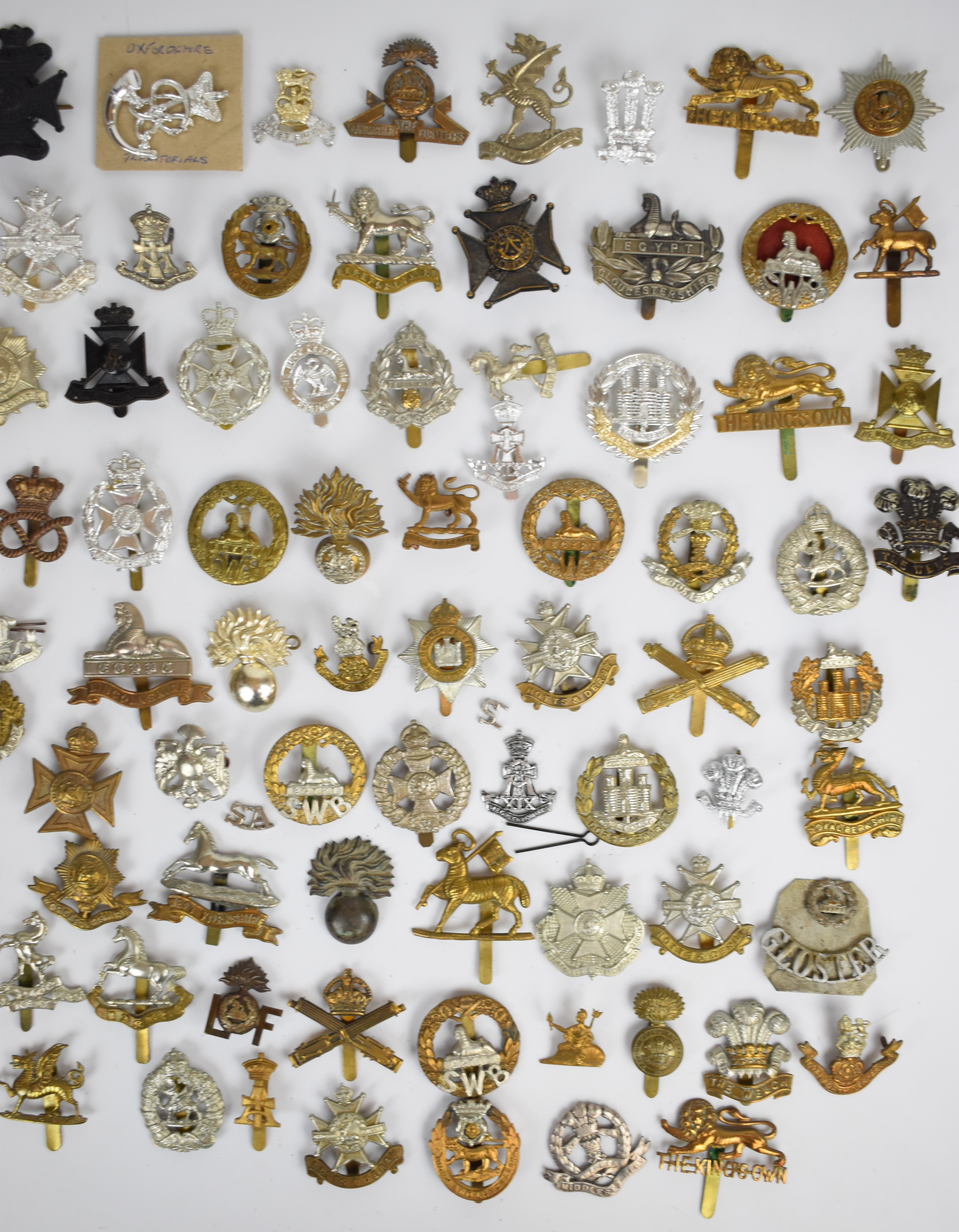 Large collection of approximately 100 British Army cap badges including Lancashire Fusiliers, - Image 3 of 3