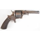 Tranter pattern .32 seven-shot single-action revolver with line engraved frame, sheath trigger,
