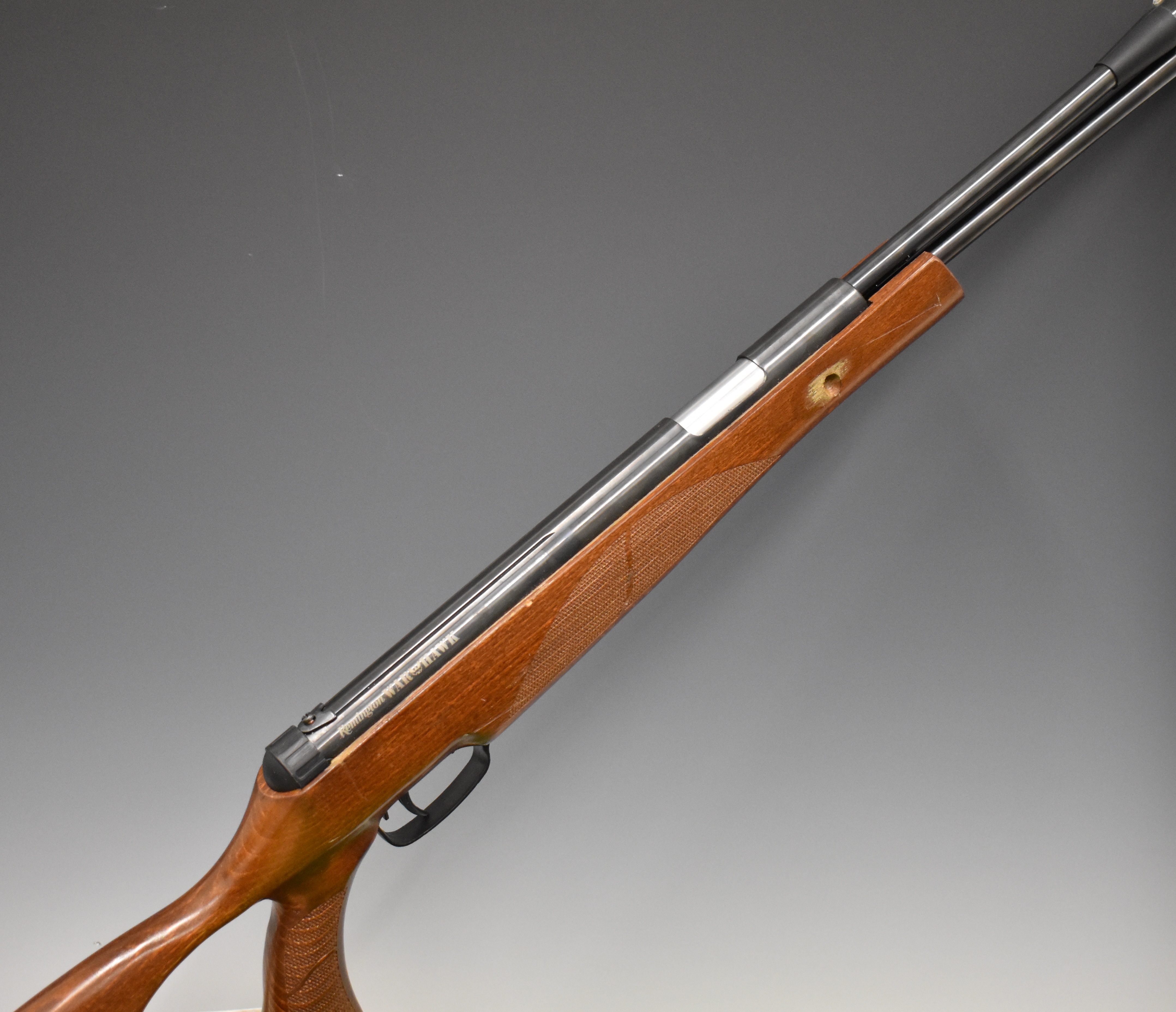 Remington Warhawk .177 under-lever air rifle with textured semi-pistol grip, raised cheek piece