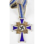 German WW2 Nazi Third Reich bronze Mother's Cross, with ribbon
