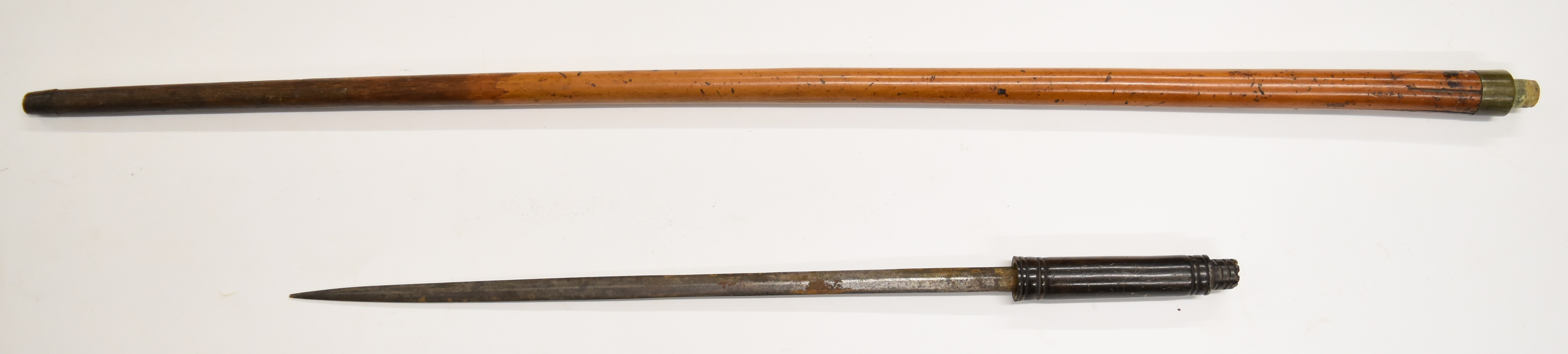 Swordstick with 36.5cm blade, overall length 89cm. PLEASE NOTE ALL BLADED ITEMS ARE SUBJECT TO - Image 5 of 8