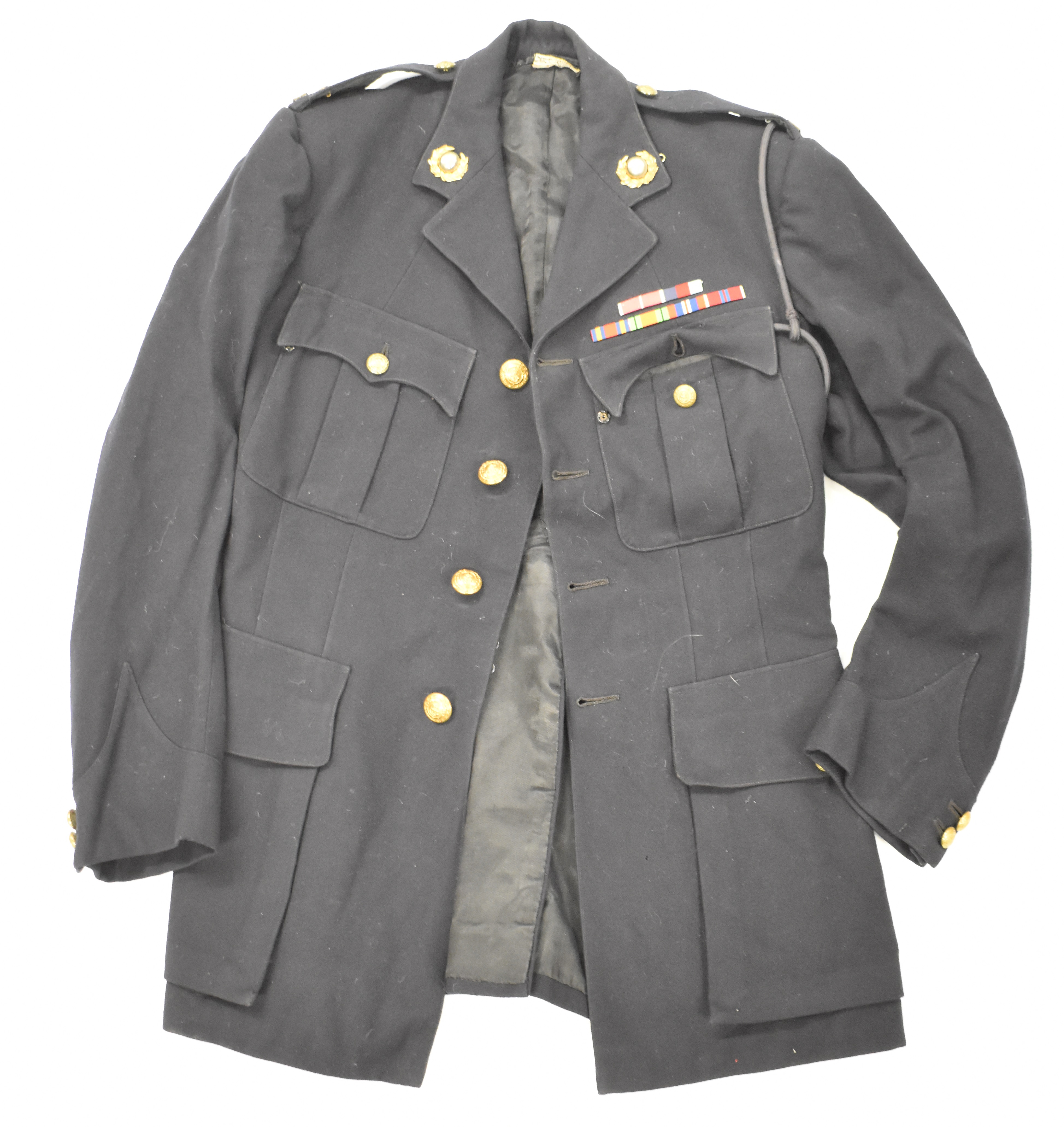 Royal Marines Forces Volunteer Reserve tunic retailed by Moss Bros, Covent Garden, London, with