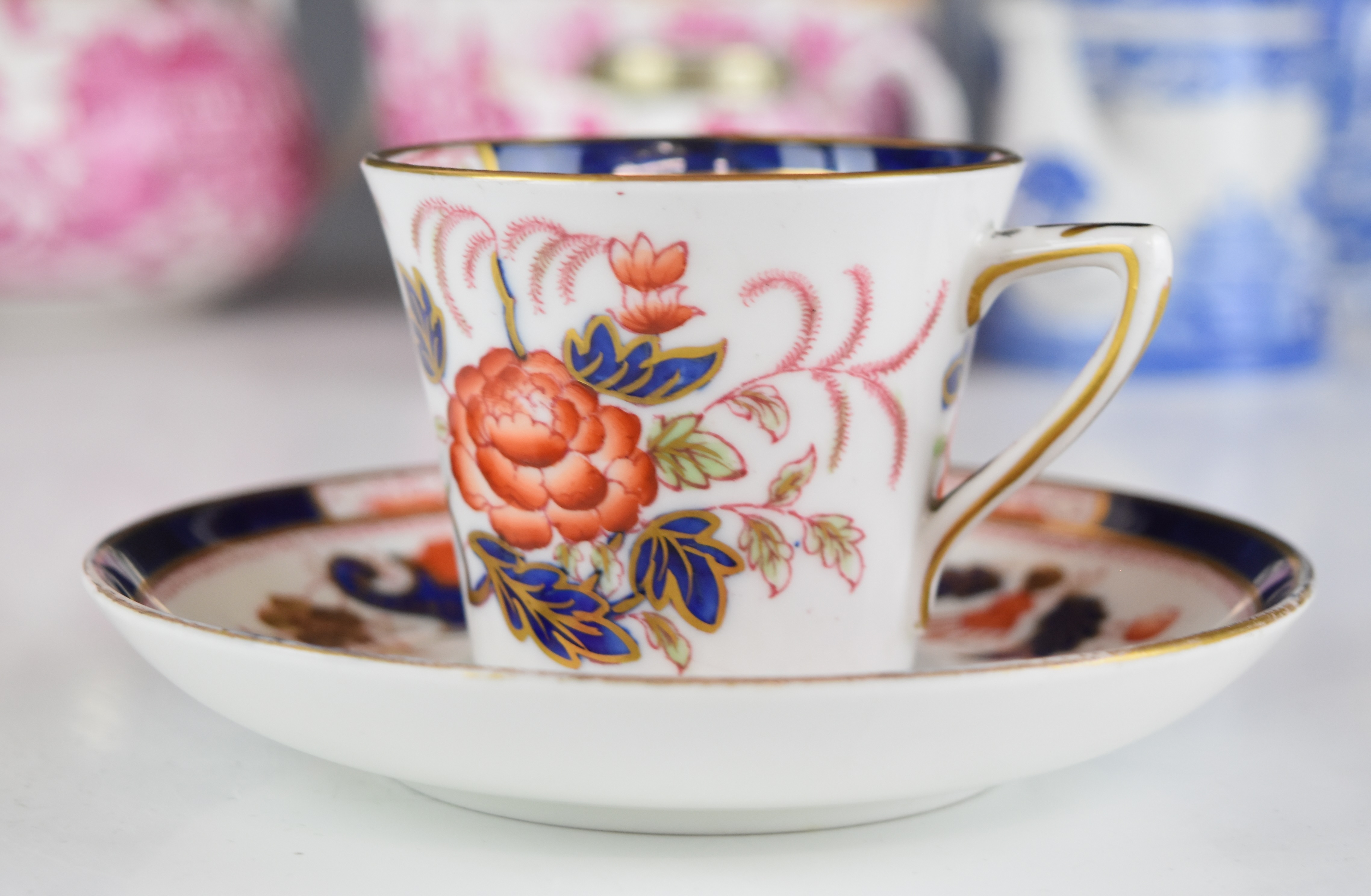 Copeland teapot, sucrier and jug with plated mounts, Spode Italian ware including cruets shaped as - Image 7 of 10