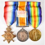 South Africa WW1 medal trio comprising 1914/1915 Star, War Medal and Victory Medal named to Pte C
