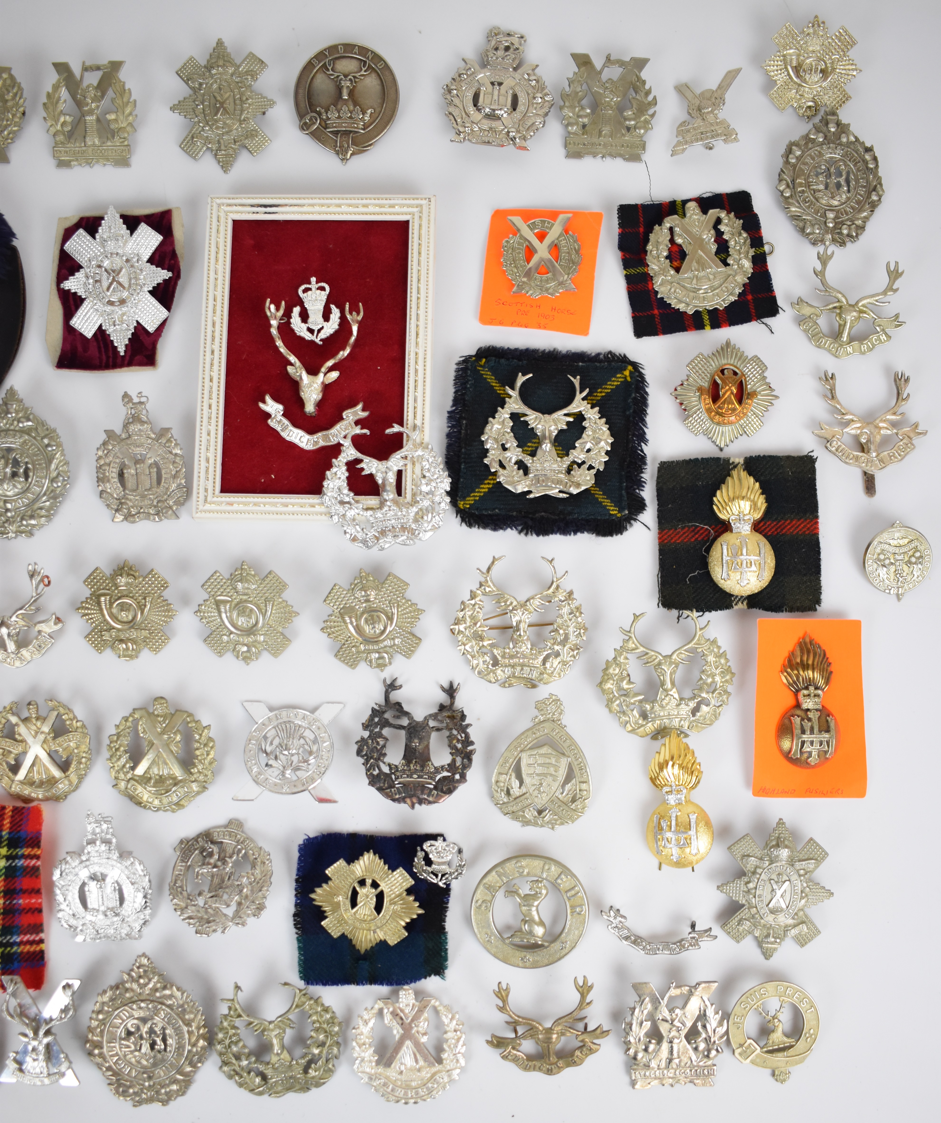 Collection of approximately 60 British Army Scottish Regiment badges including Argyll & - Image 3 of 6