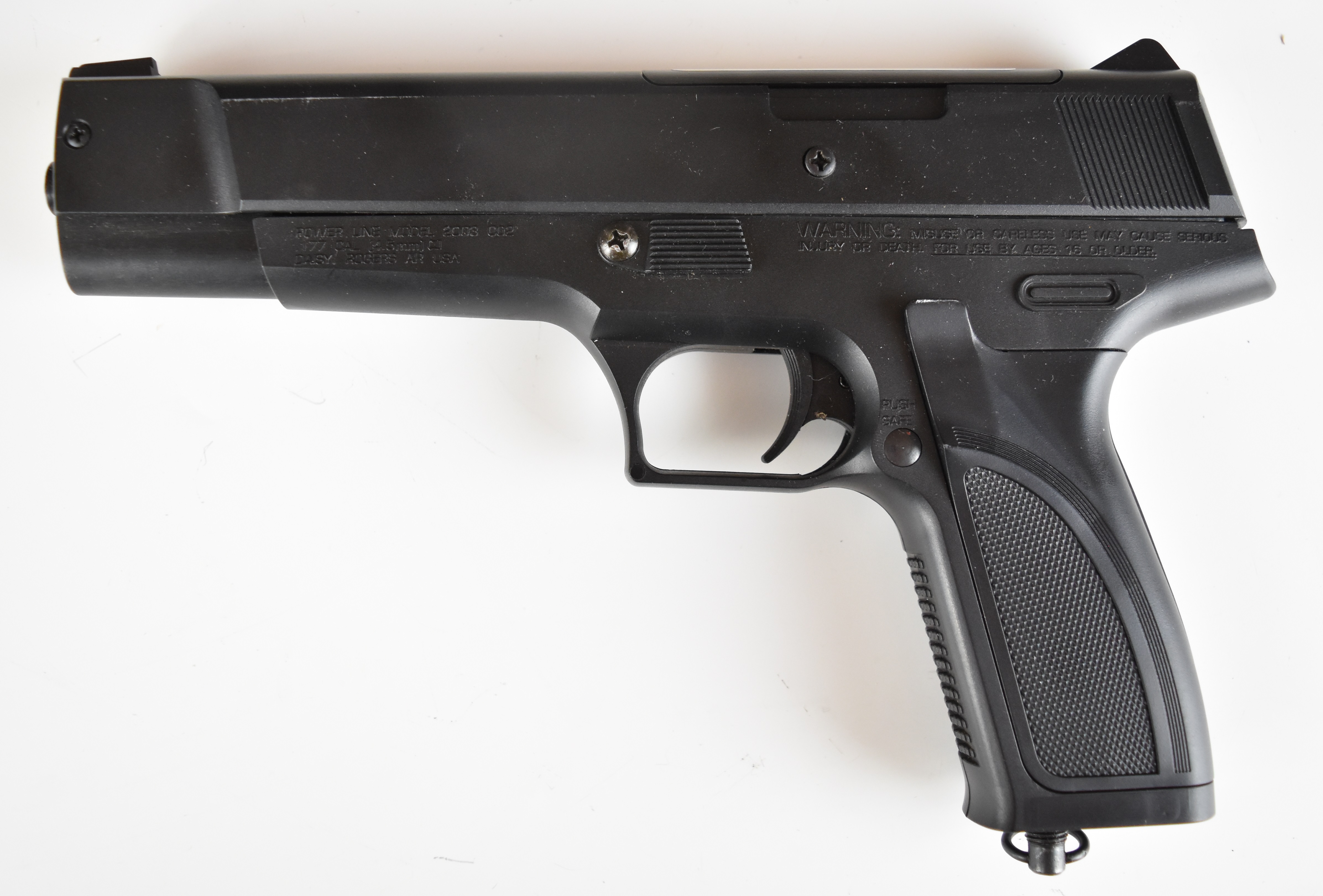 Two CO2 air pistols Daisy Model 2003 35-shot repeater .177 with chequered composite grips and - Image 8 of 14