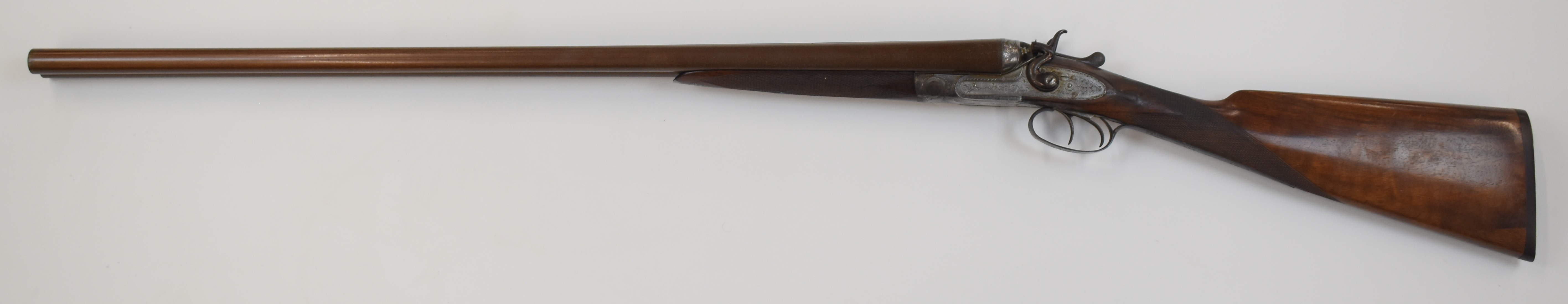 Cogswell & Harrison 12 bore side by side hammer action shotgun with named and engraved locks, - Image 9 of 12