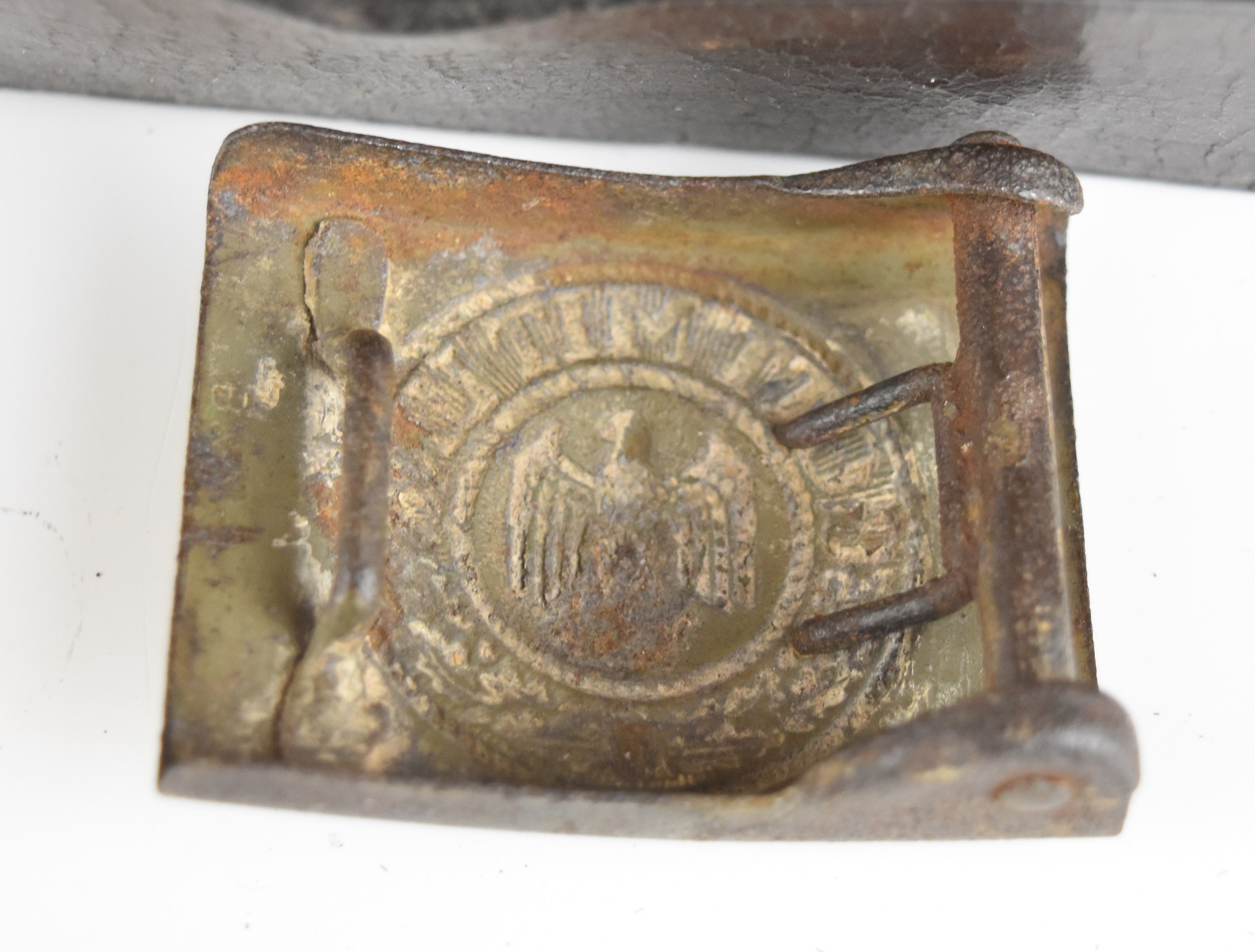 German WW2 Nazi Third Reich belt buckle and belt - Image 2 of 4