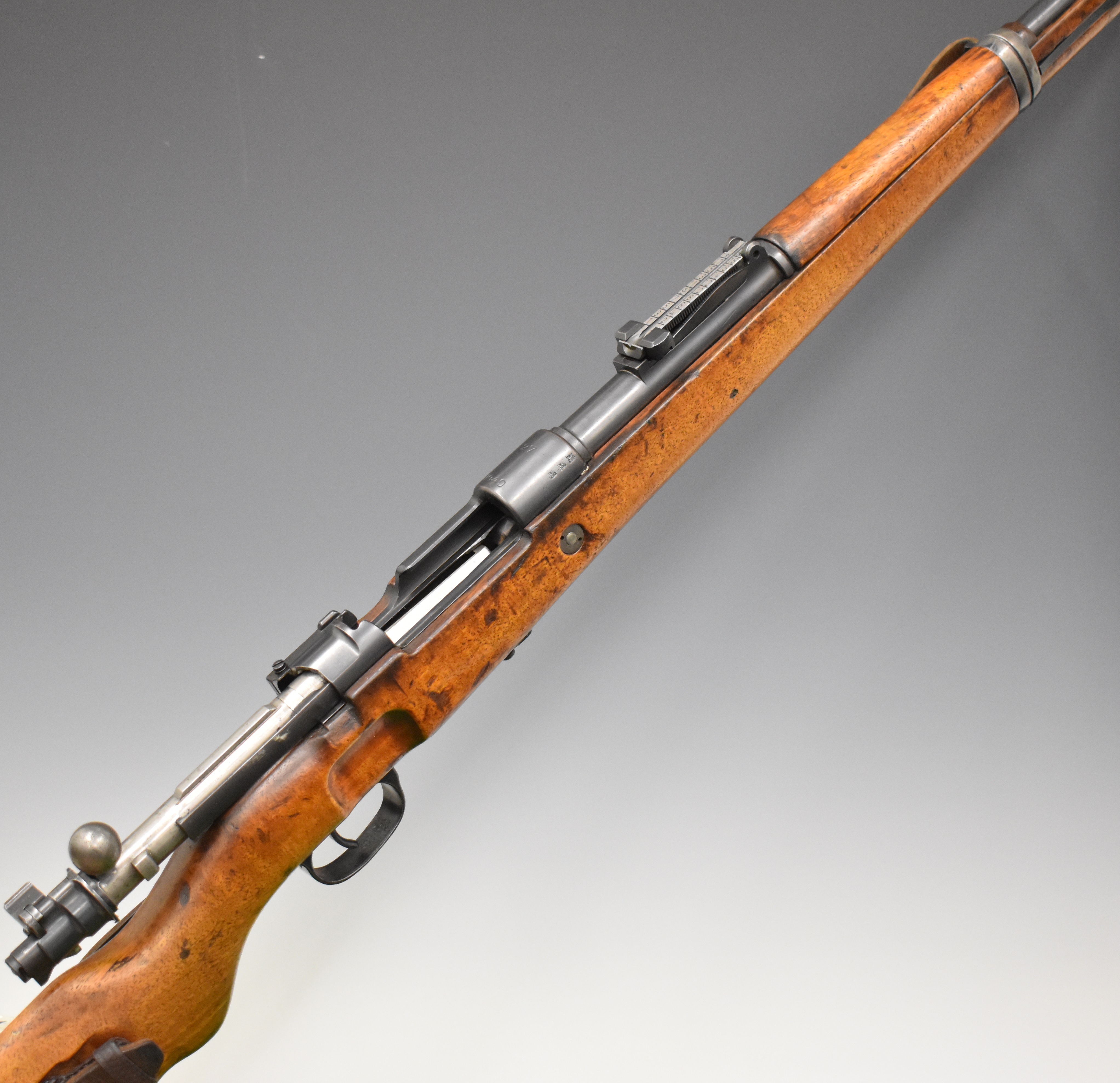 German Mauser Model K98 7.92 bolt-action rifle with receiver stamped '27 1940', adjustable sights,