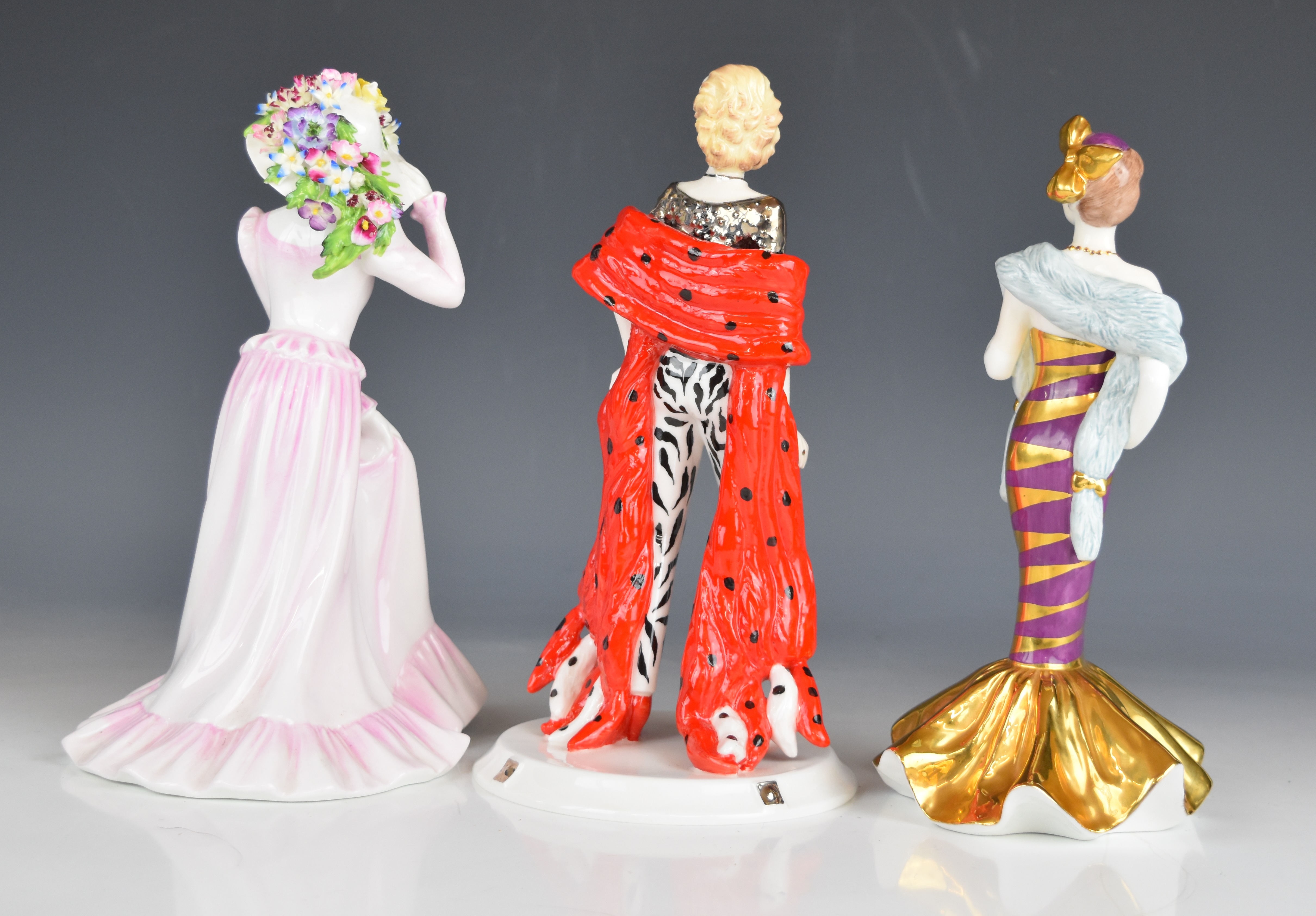 Three Coalport limited edition figurines comprising Foxy Lady, Fun Night Out and The Ascot Lady, - Image 3 of 12
