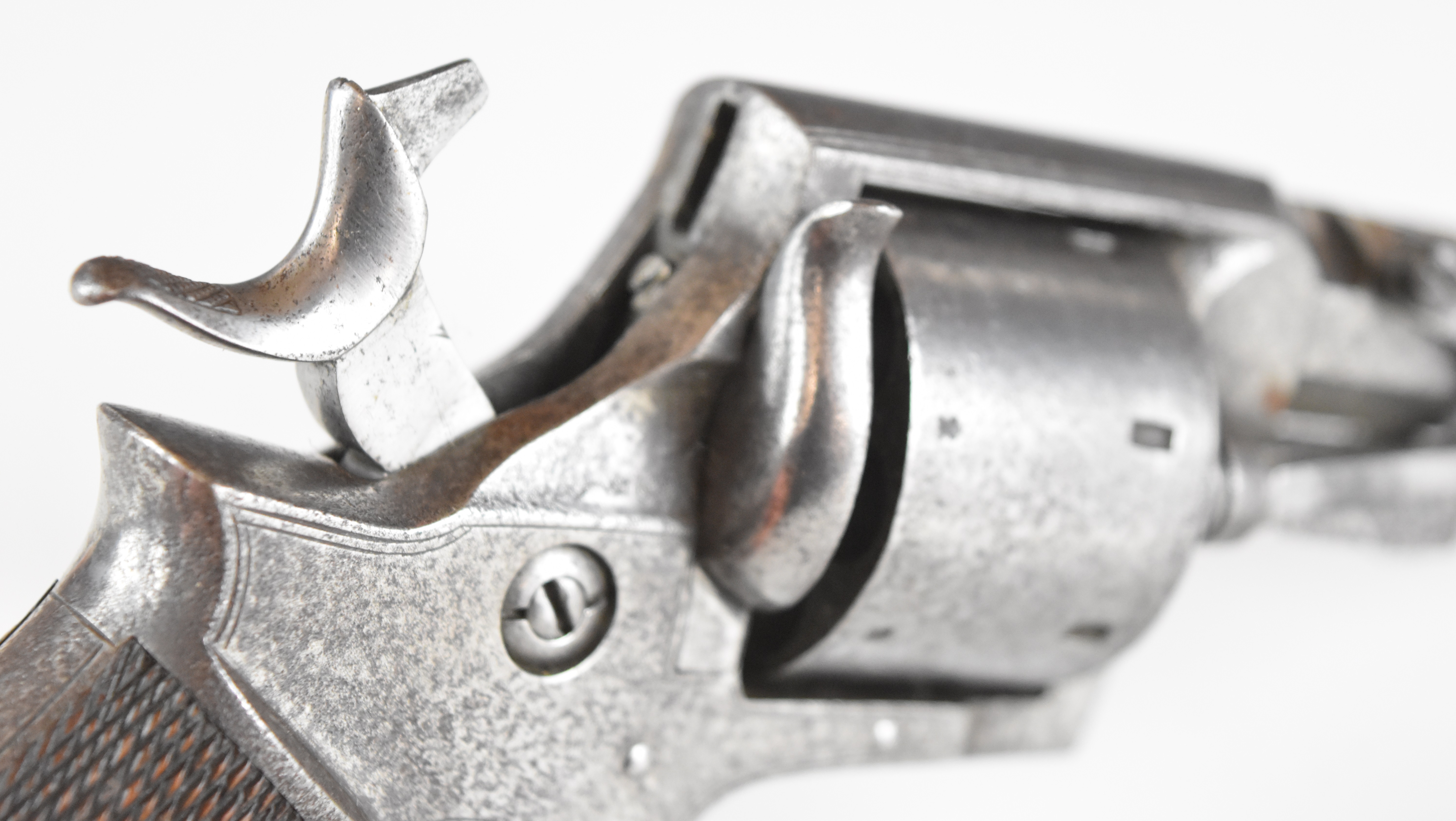 Tranter pattern .32 seven-shot single-action revolver with line engraved frame, sheath trigger, - Image 7 of 8