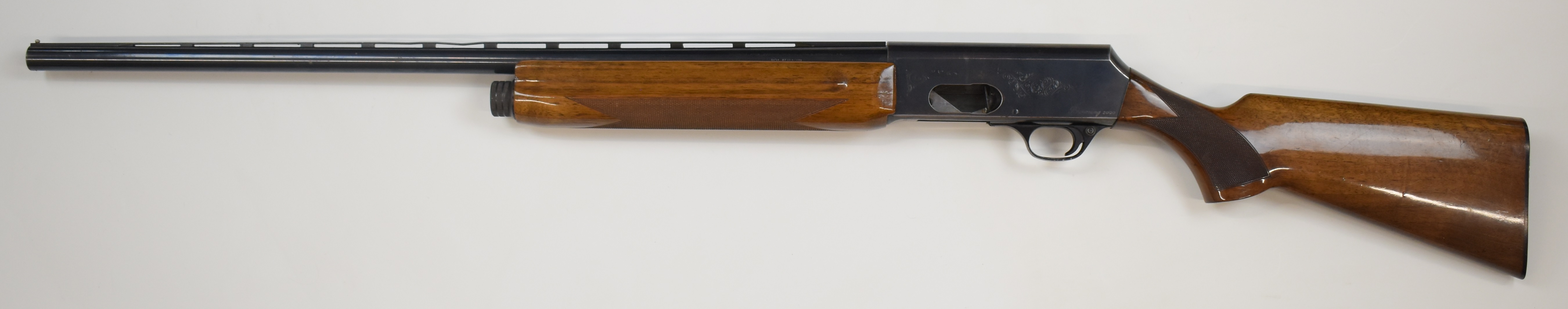 Browning 2000 12 bore 3-shot semi-automatic shotgun with named and engraved lock, chequered semi- - Image 8 of 11