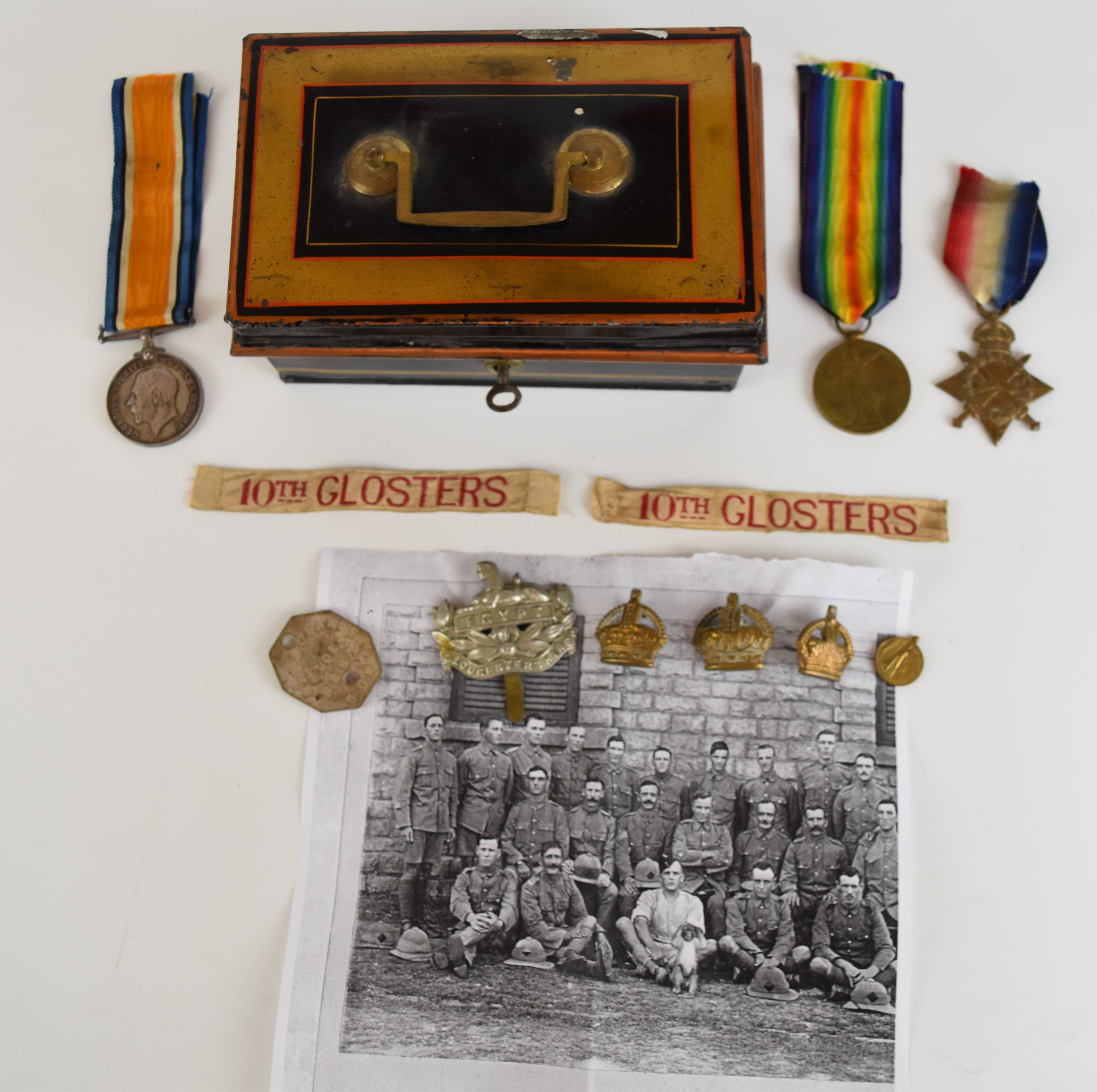 British Army WW1 medal trio comprising 1914/1915 Star, War Medal and Defence Medal named to 16029