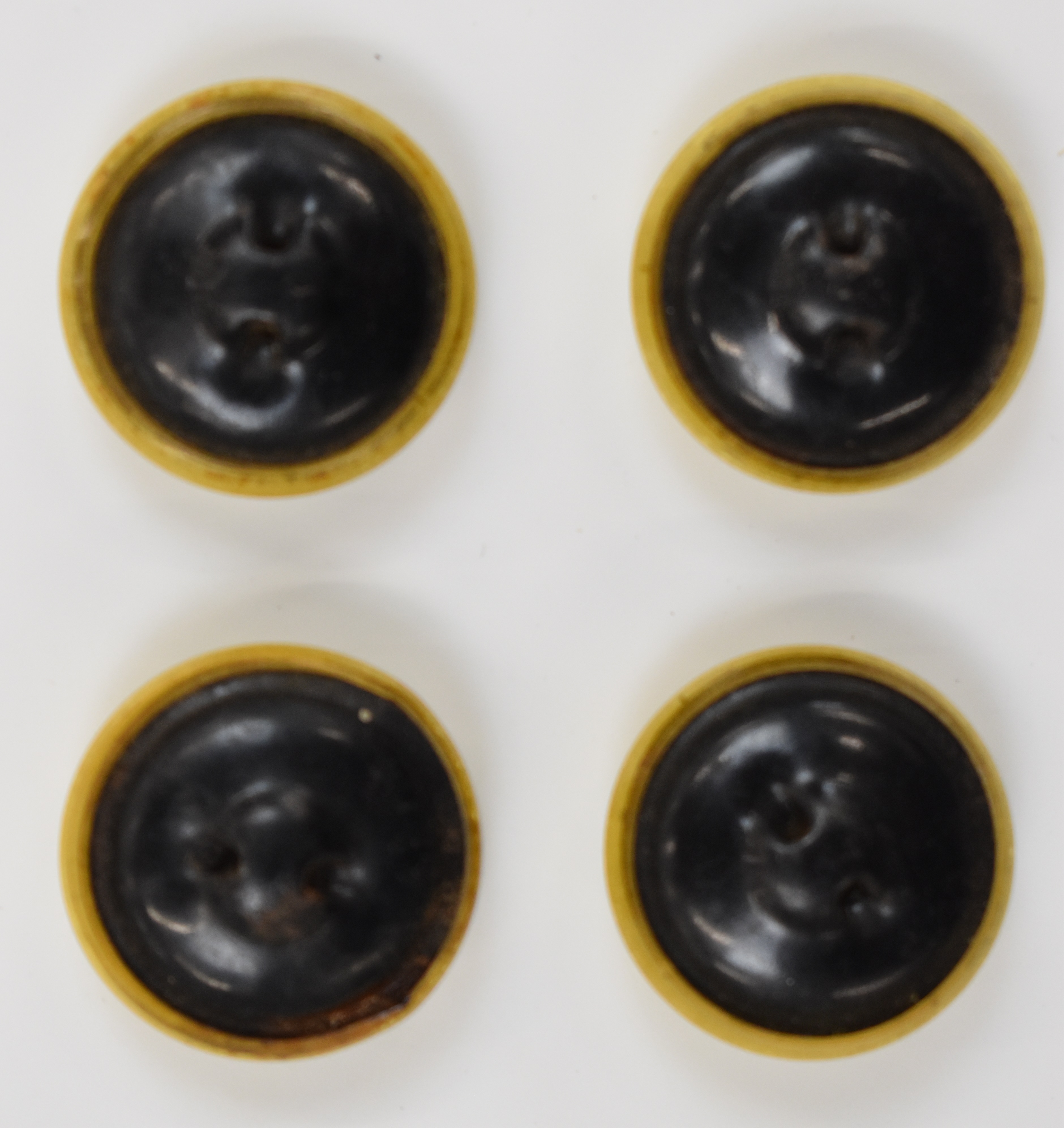 German WW2 Nazi Third Reich set of four plastic / similar buttons with Nazi emblem - Image 2 of 2