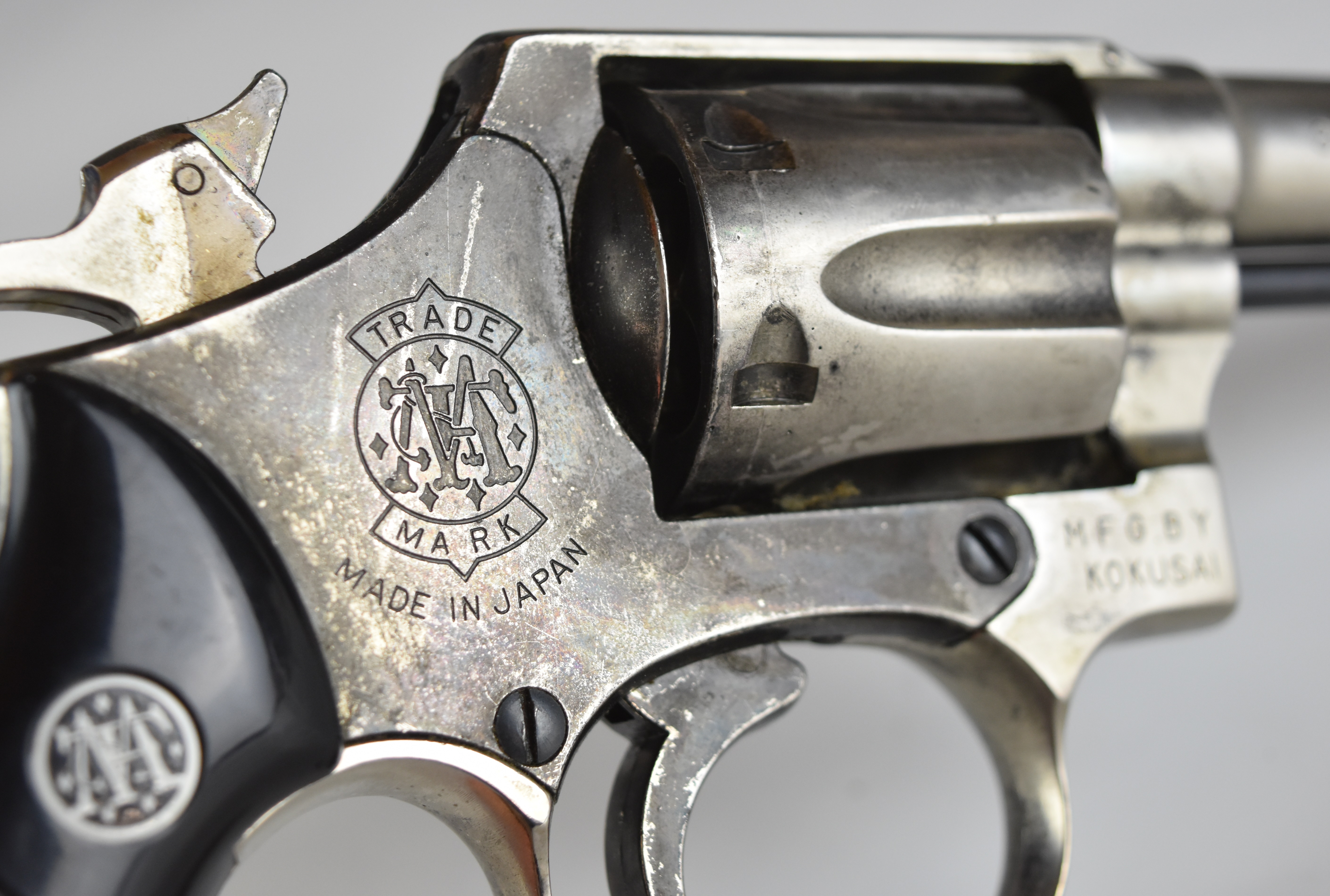 Kokusai Smith & Wesson .38 Special CTG style six shot double-action blank firing revolver with - Image 11 of 16