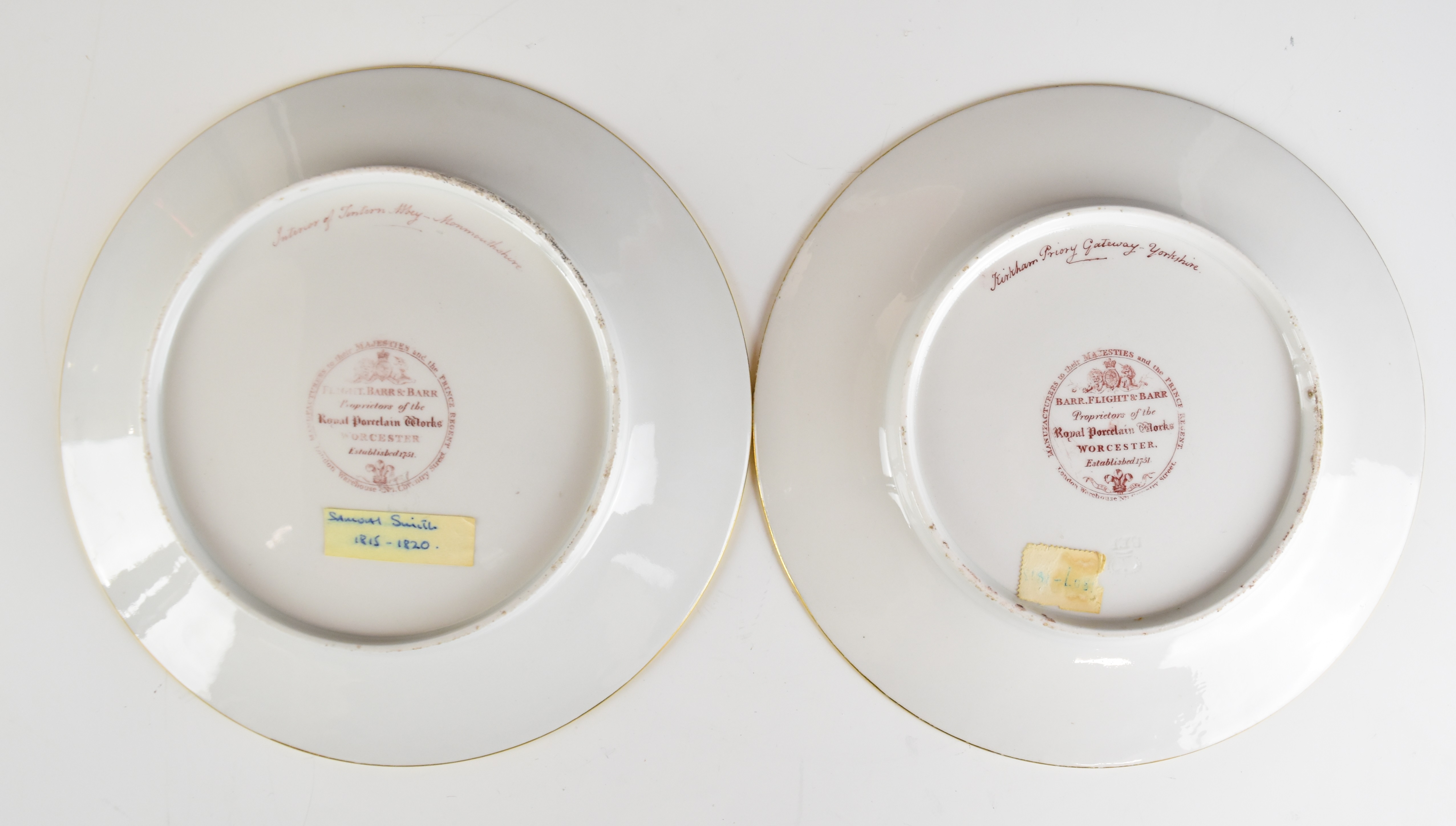 19thC cabinet plates and dishes including Copeland and Garrett, Yates, Flight Barr and Barr plates - Image 11 of 11