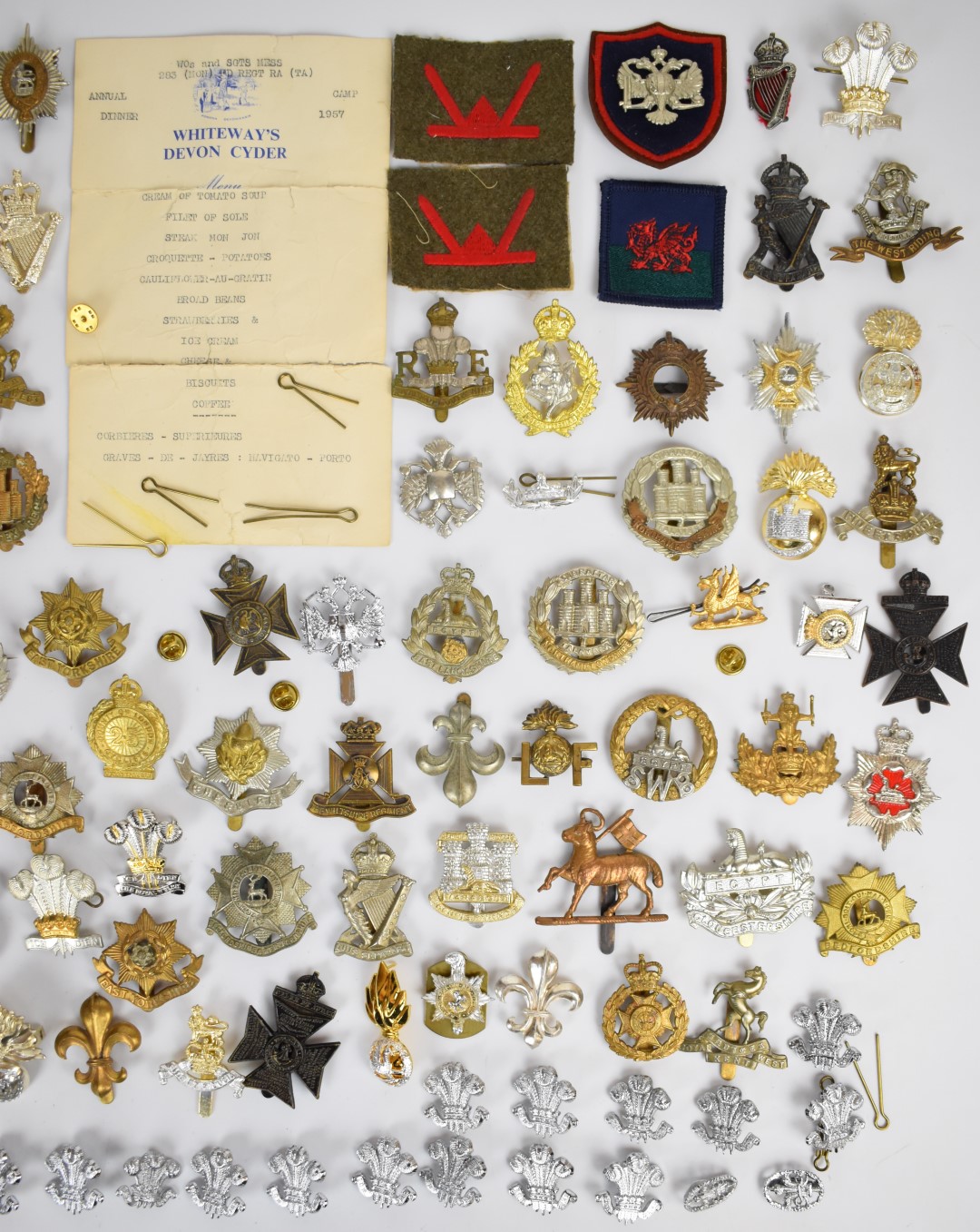 Large collection of approximately 100 British Army cap badges including Royal West Kent Regiment, - Image 3 of 3