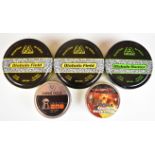 Five tins of .177 and .22 air rifle pellets comprising two Air Arms Diabolo Field, Diabolo Hunter,