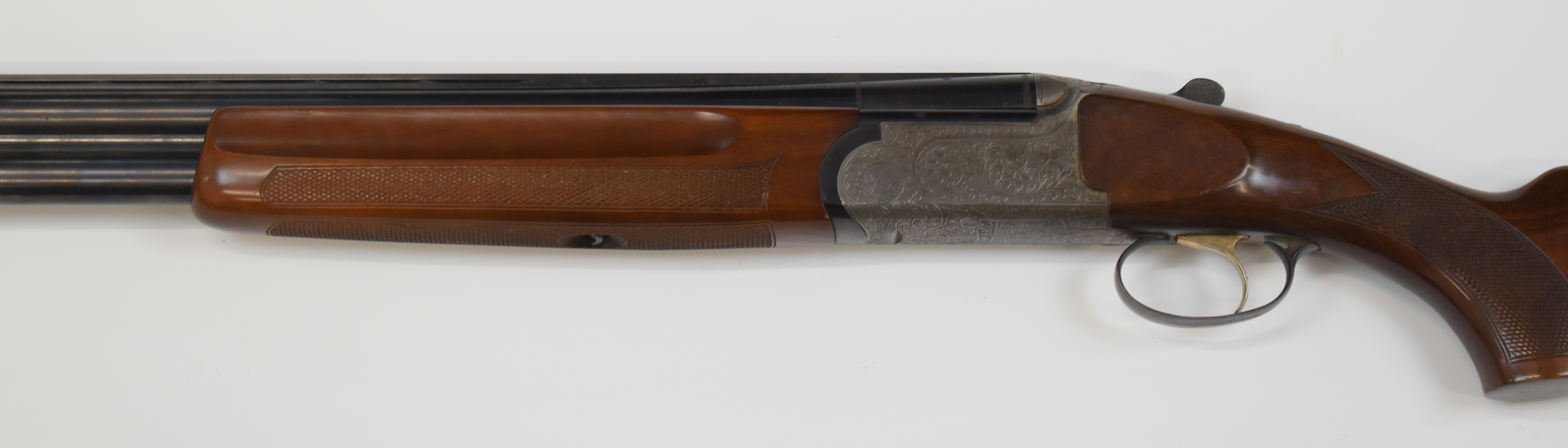 Sabatti 12 bore over under ejector shotgun with engraved lock, underside, top plate, trigger guard - Image 9 of 10