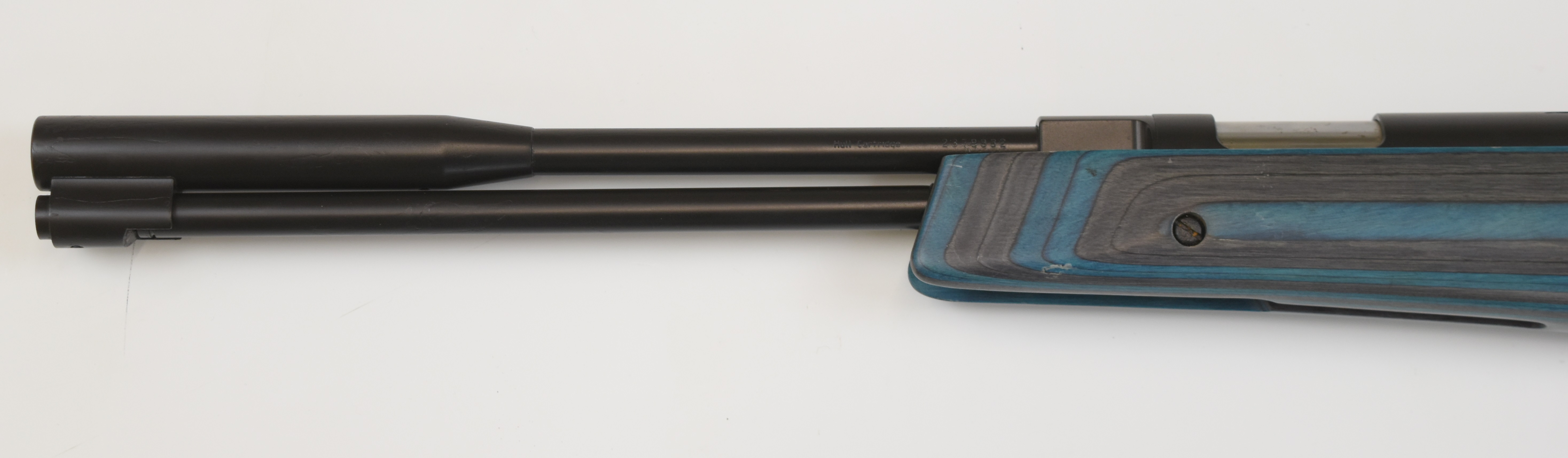 Weihrauch HW97K .177 underlever air rifle with blue laminated show wood stock, semi-pistol grip, - Image 3 of 9