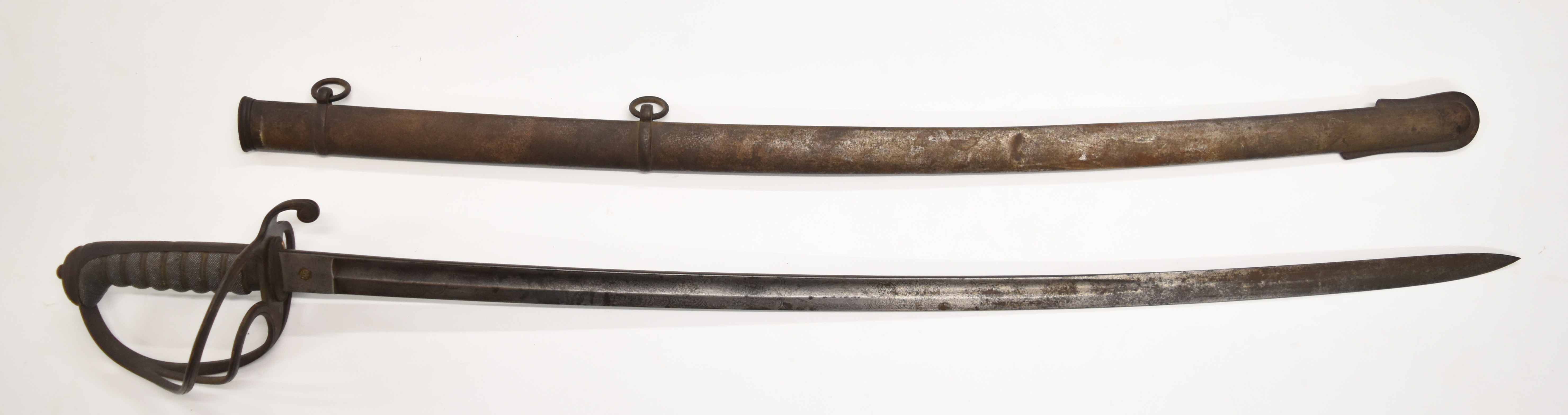 British 1821 pattern Light Cavalry / Artillery sword retailed by Grinley, London, with three bar - Image 2 of 10