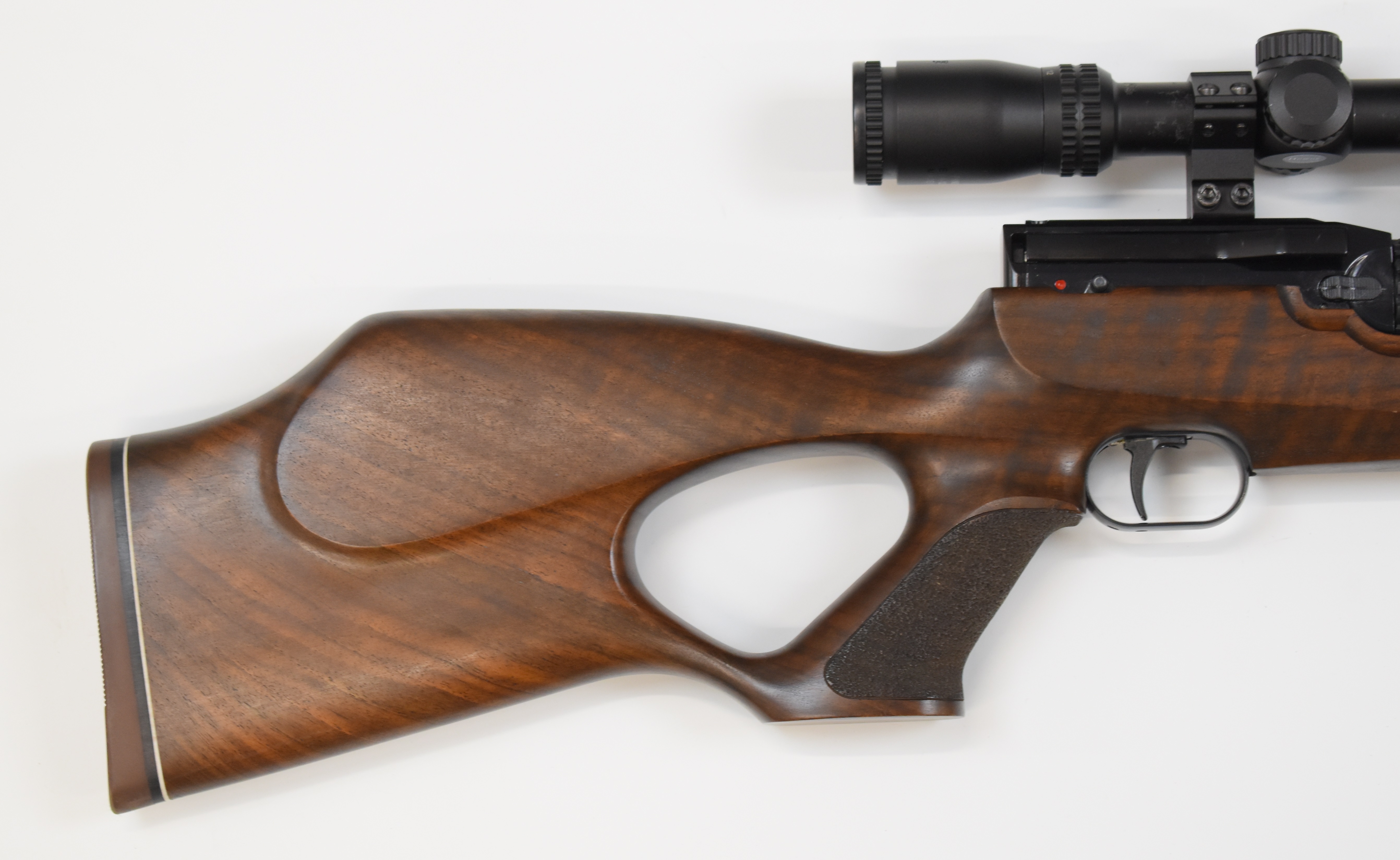 Weihrauch HW100 .177 PCP air rifle with textured semi-pistol grip, raised cheek piece, adjustable - Image 3 of 10