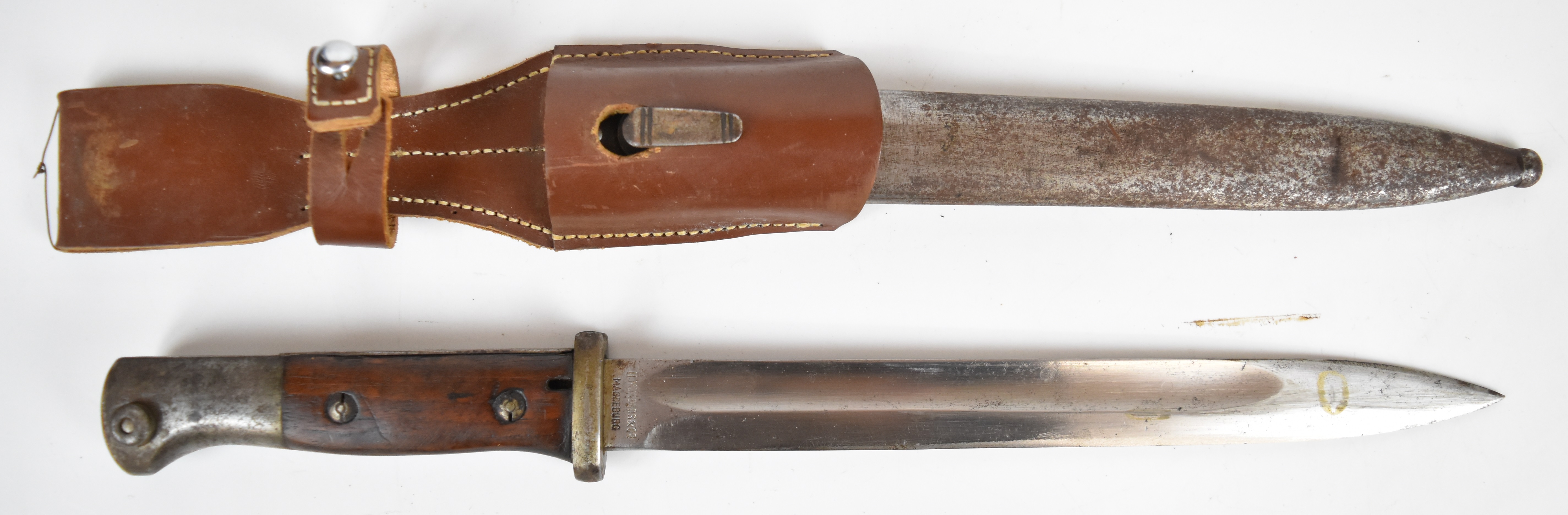 German 84/98 pattern bayonet, Richard Herder Soligen and H Mundlos & Co Magdeburg to either side