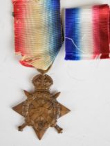 British Army WW1 1914 'Mons' Star named to 10830 Pte A E Jakeway, 2nd King's Royal Rifle Corps