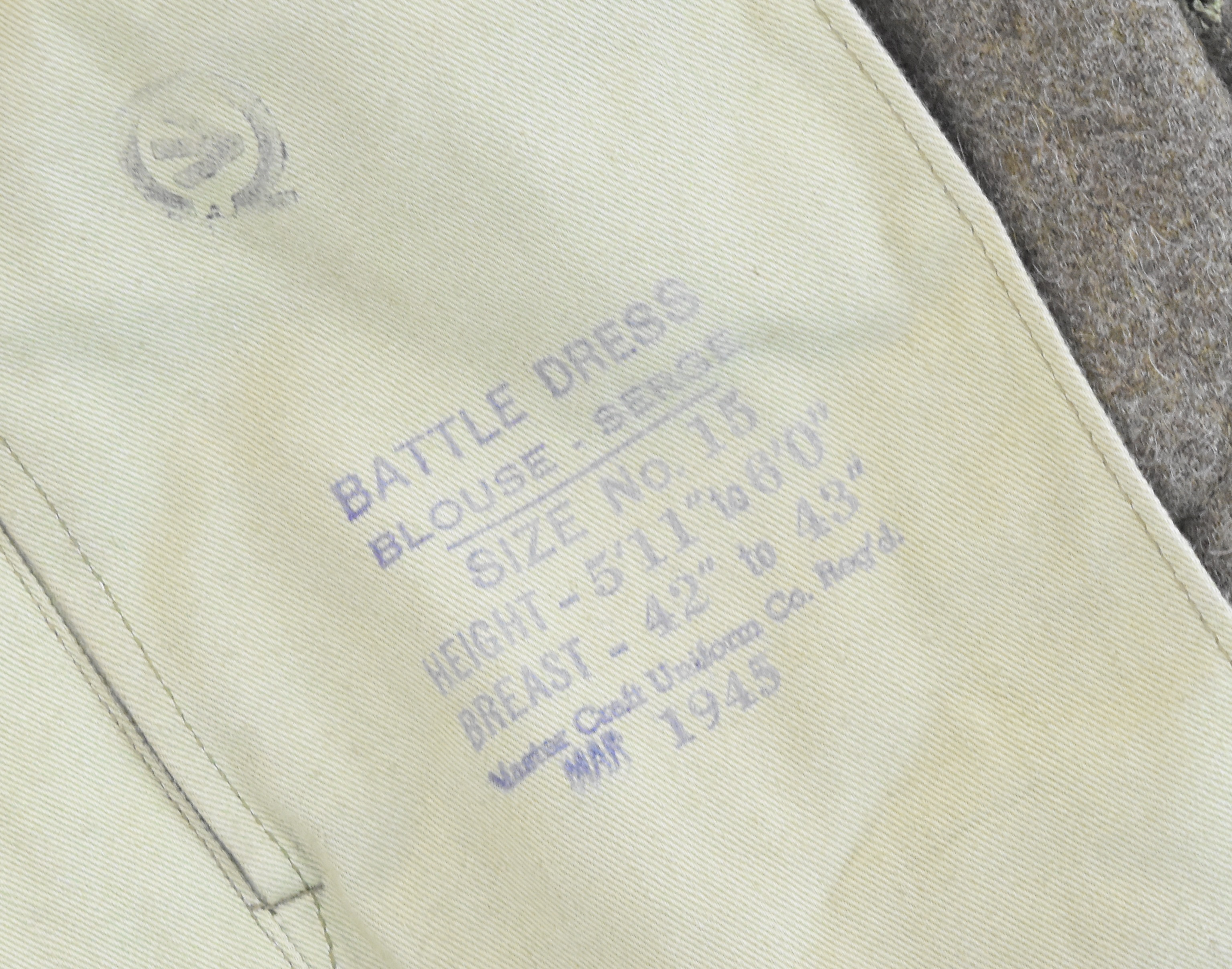 British Forces battle dress blouse with Royal Artillery shoulder titles, ink stamped to internal - Image 4 of 6