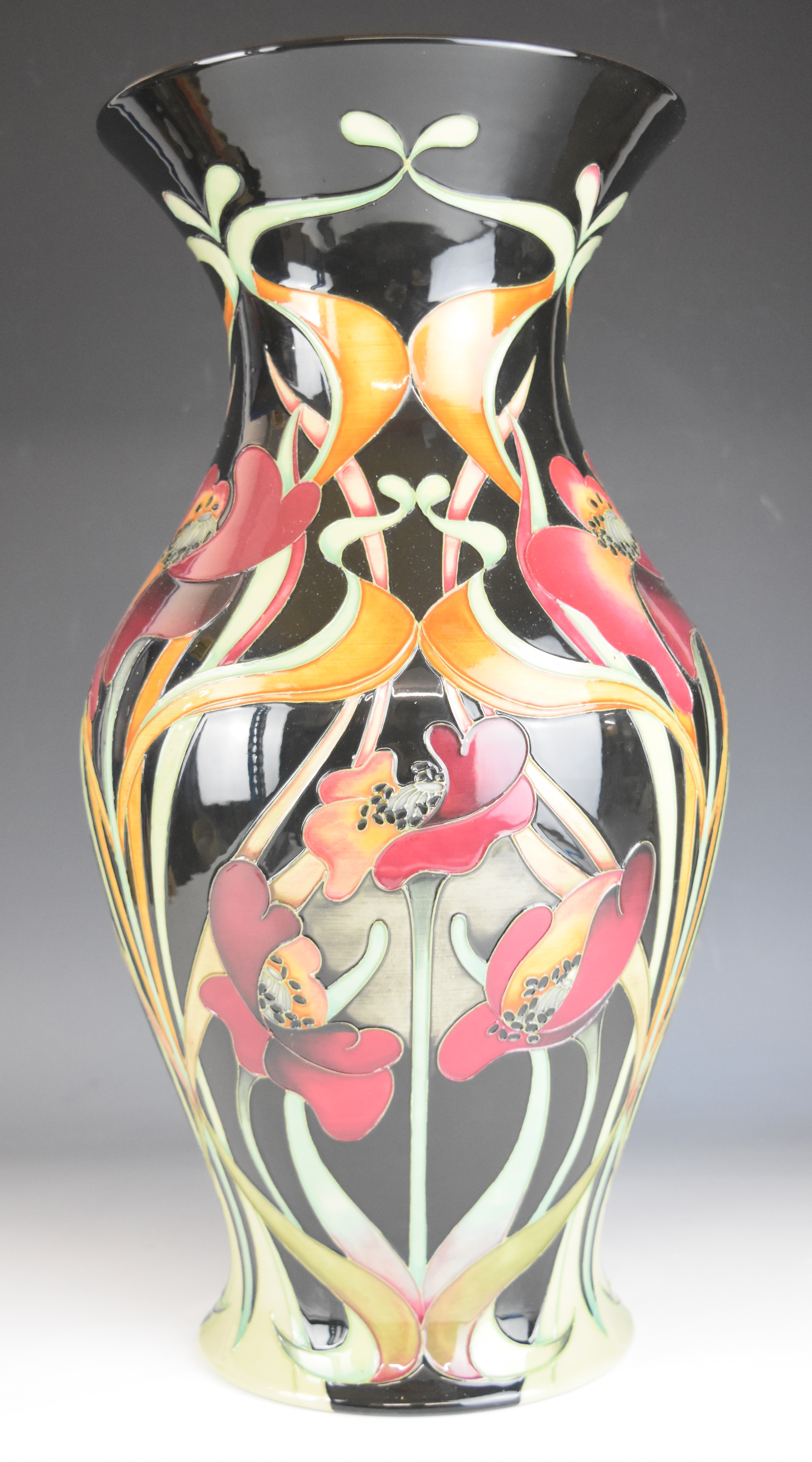 Moorcroft prestige vase 'In Praise of Poppies' with 'Trial 22-7-11' to base and label stating - Image 2 of 12