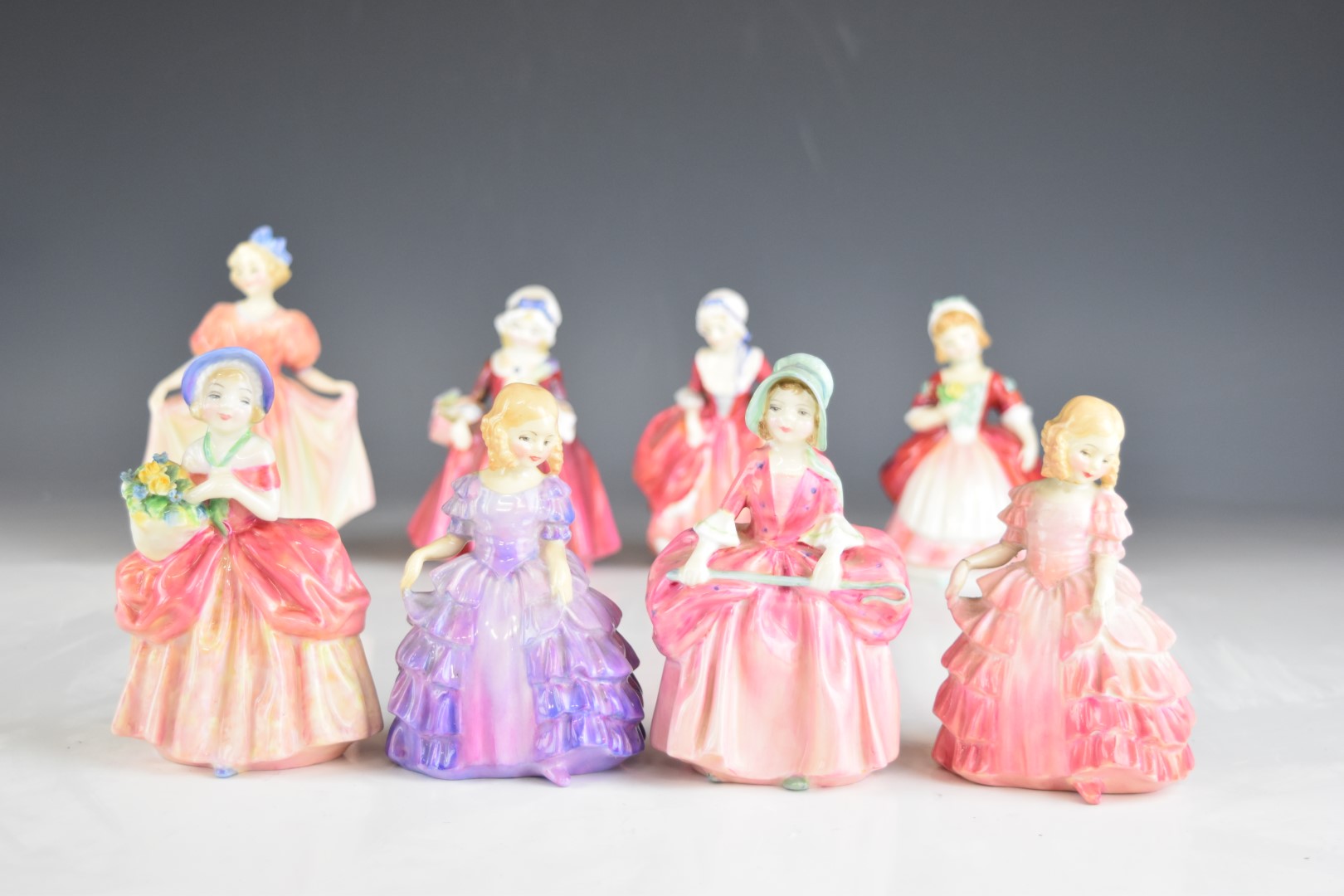 Twenty Royal Doulton figurines including Rose, River Boy, Cissie, Goody Two Shoes, Monica etc, - Image 5 of 14