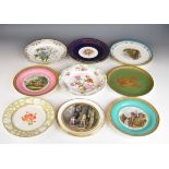 Cabinet plates including Chamberlains Worcester, Royal Worcester, Spode, several Prattware and