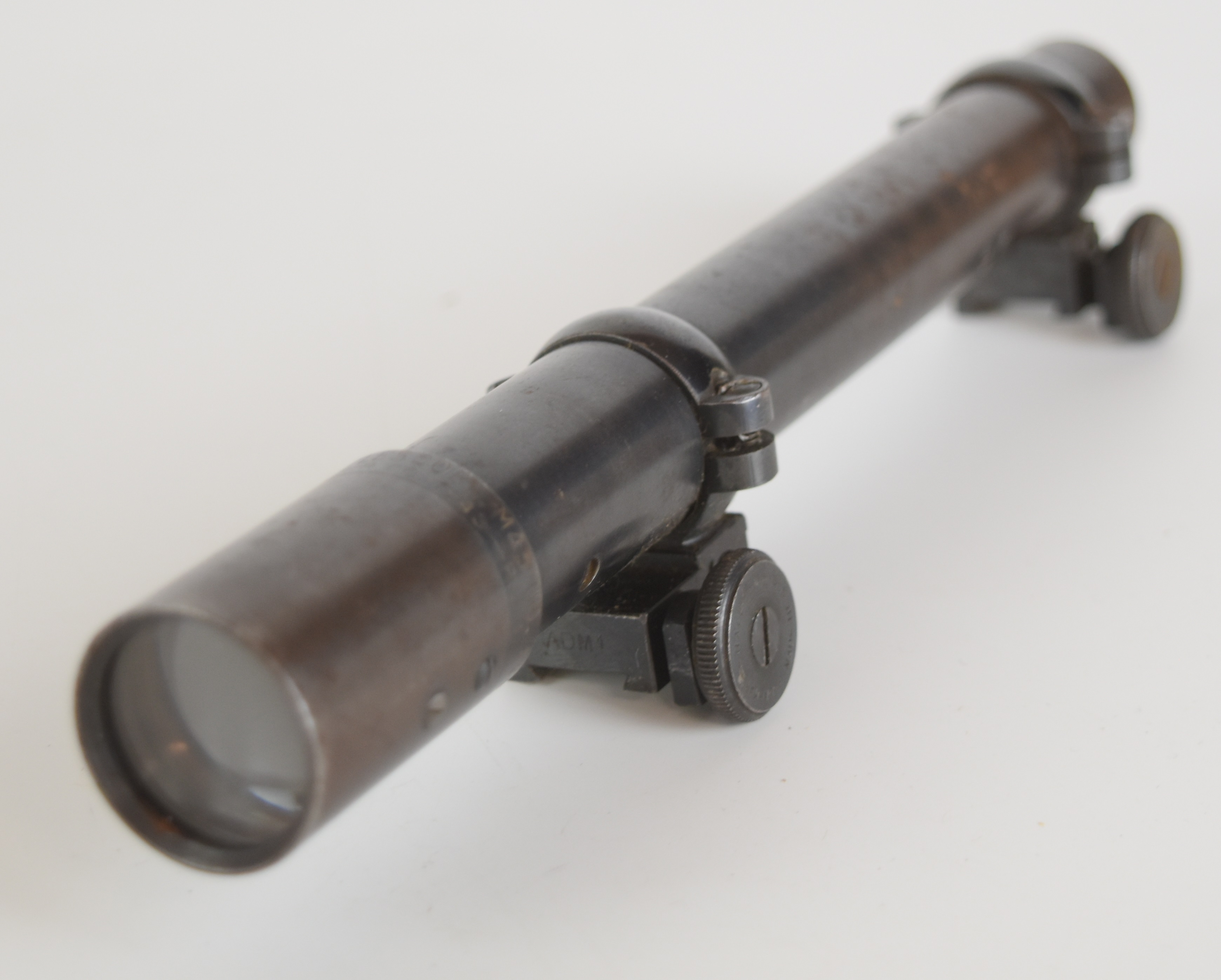 WW2 MHR Co M45 sniper rifle scope marked 'Telescope M45 No 1294 M.H.R. Co 1943 - RJD' with Parker- - Image 3 of 3