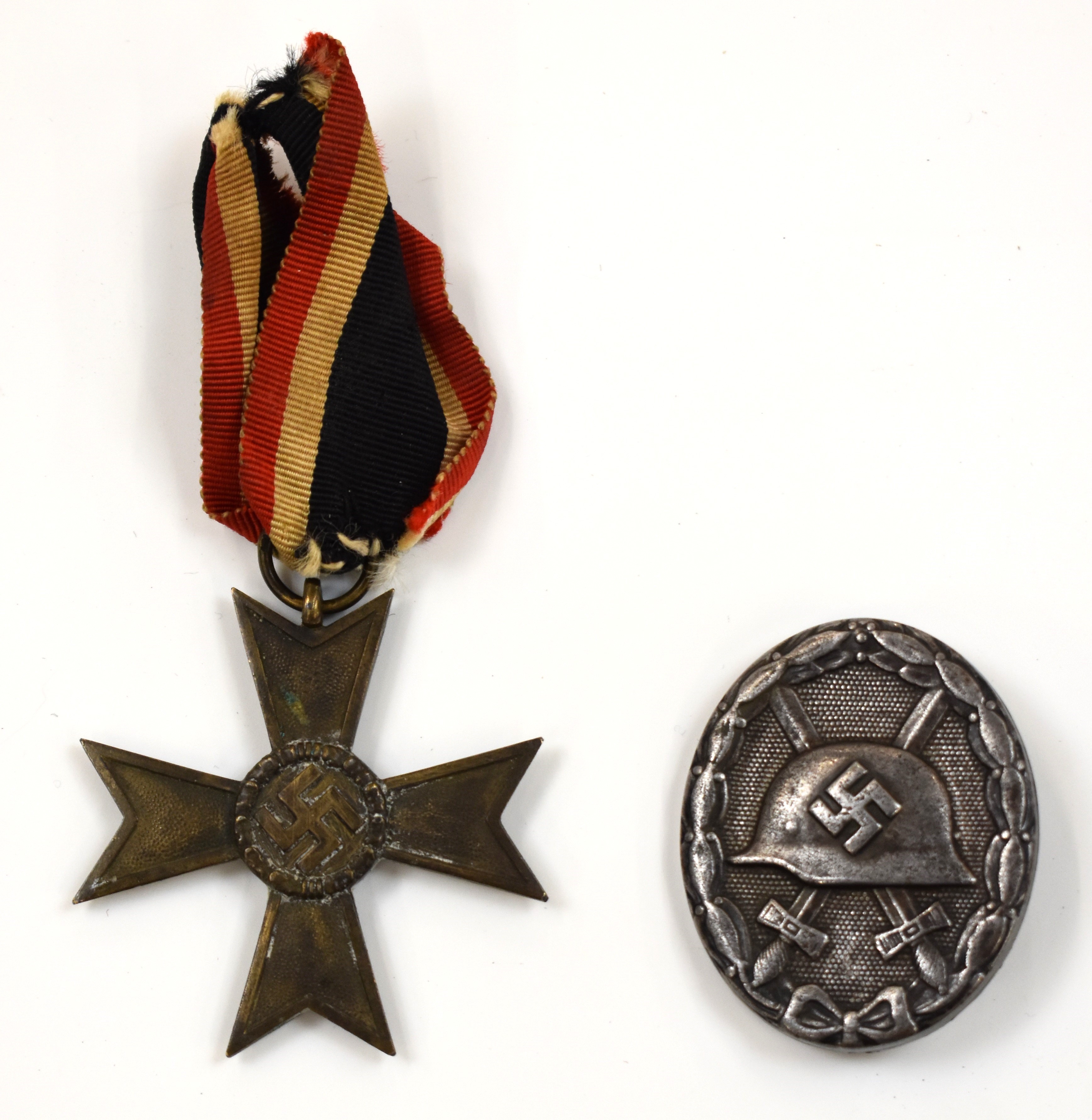 German WW2 Nazi Third Reich War Merit Cross and Wound Badge