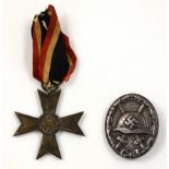German WW2 Nazi Third Reich War Merit Cross and Wound Badge