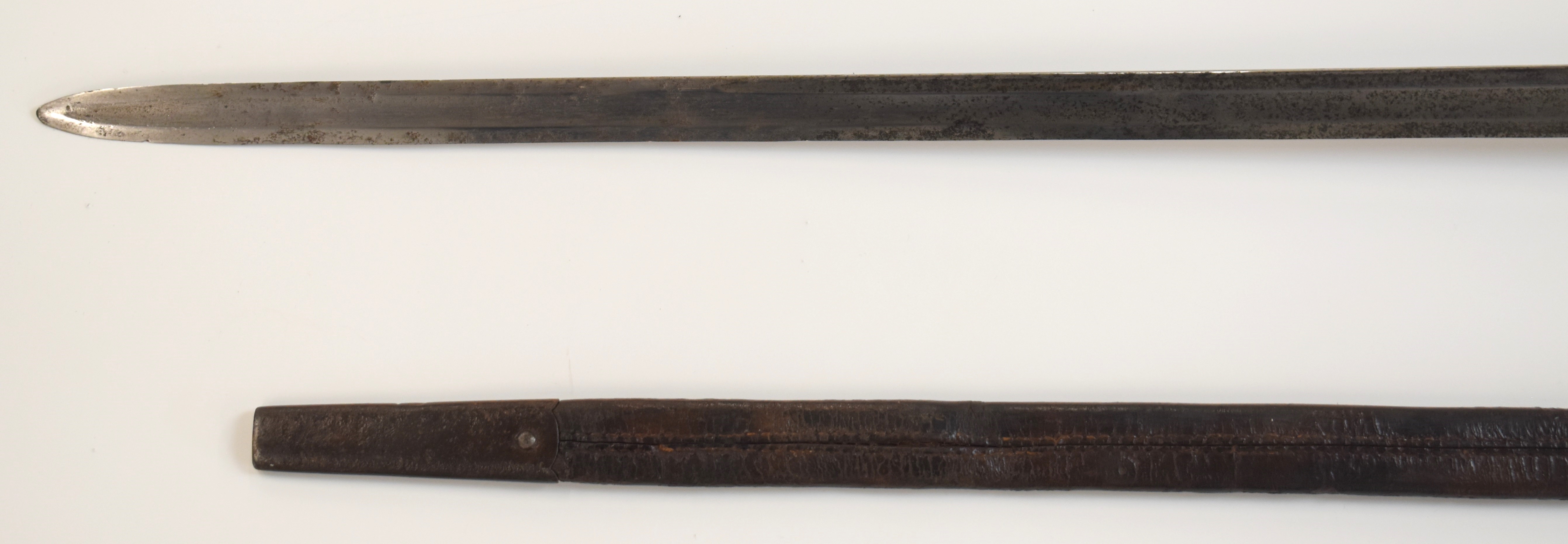British Army Heavy Cavalry 1788 pattern Trooper's sword with three bar hilt, 92cm straight single - Image 23 of 24