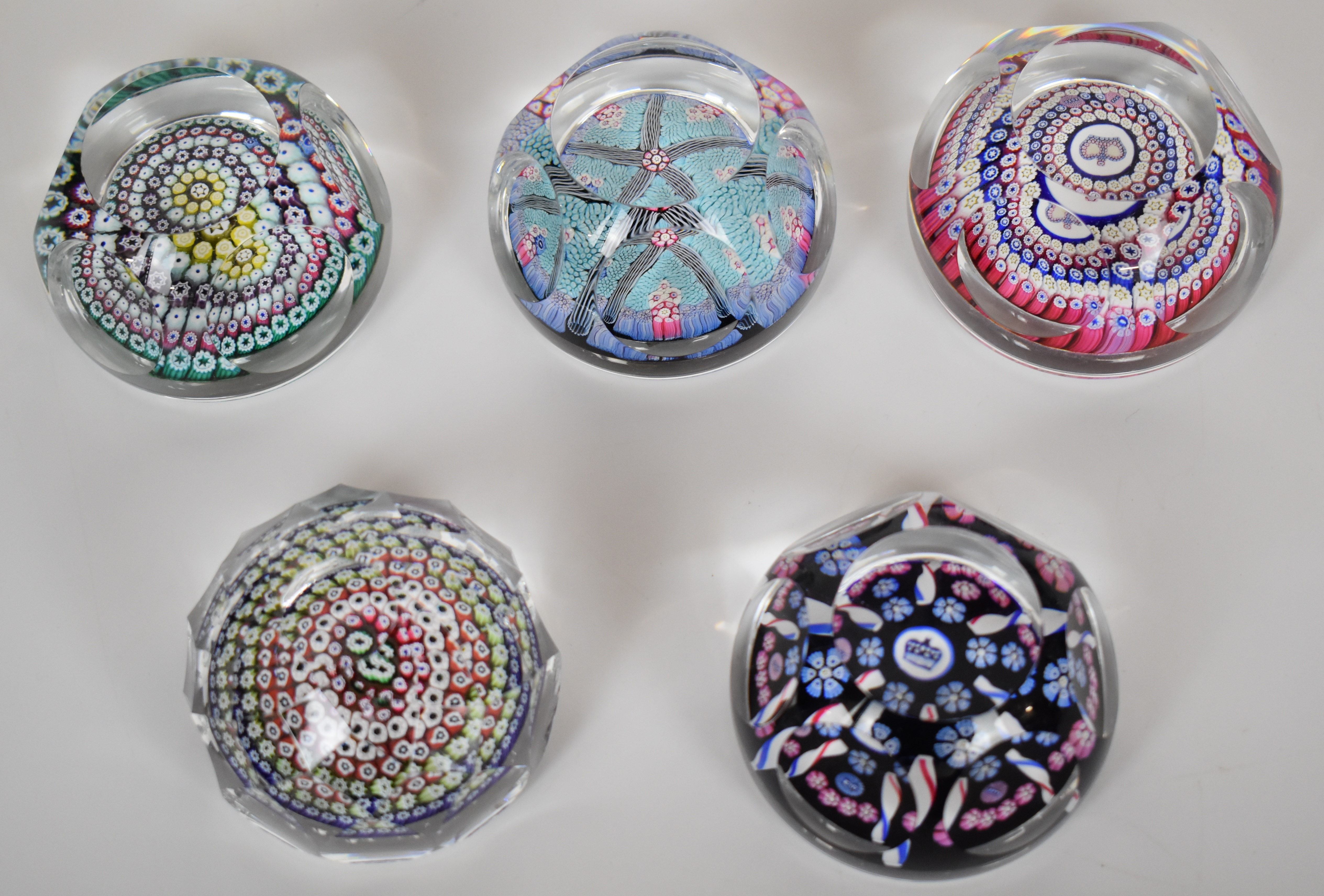 Five various Whitefriars millefiori glass paperweights including two Queen Elizabeth Silver Jubilee, - Image 3 of 6