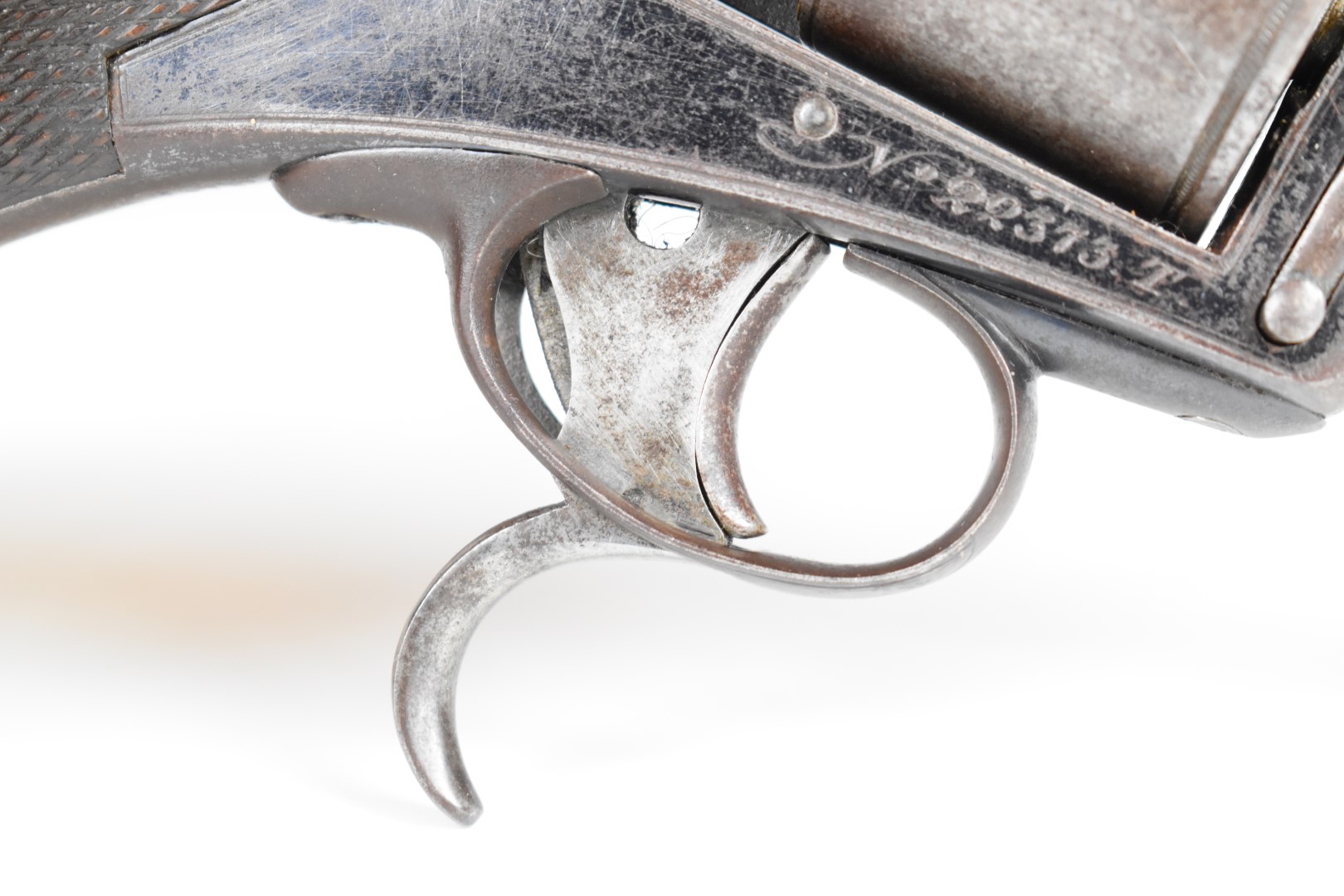 William Tranter's Patent 54 bore five-shot double-action revolver with line engraved frame marked ' - Image 8 of 18