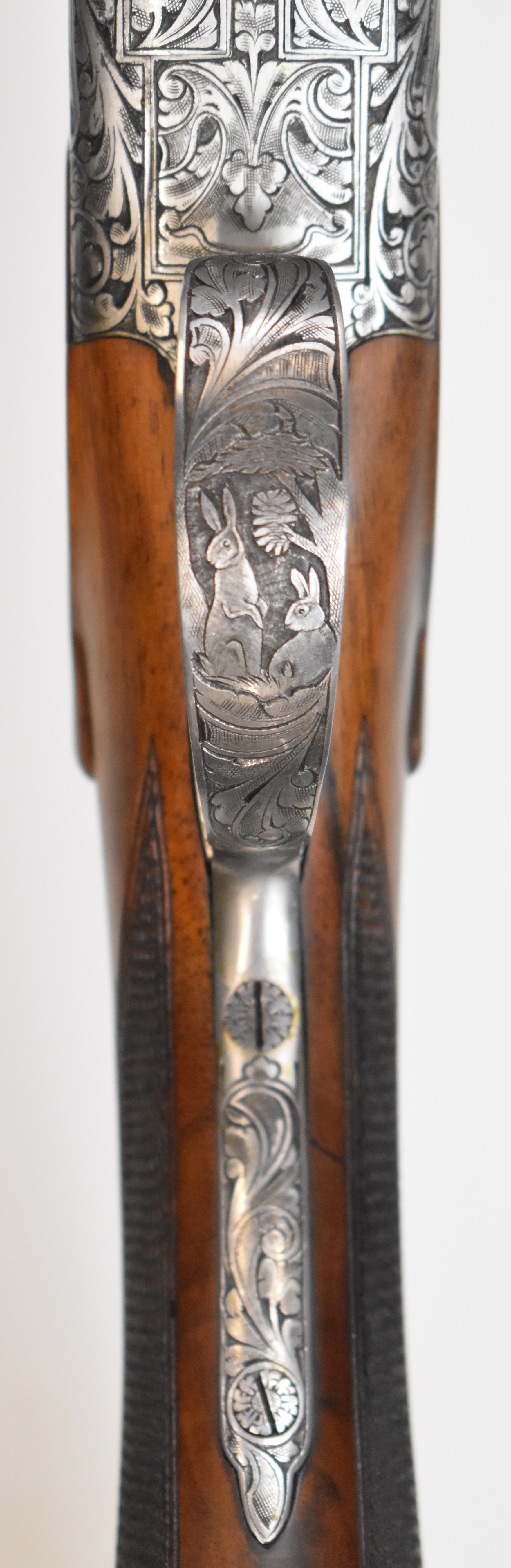Browning B25 Diana 12 bore over and under ejector shotgun with Pierre Lallemand engraved scenes of - Image 29 of 30