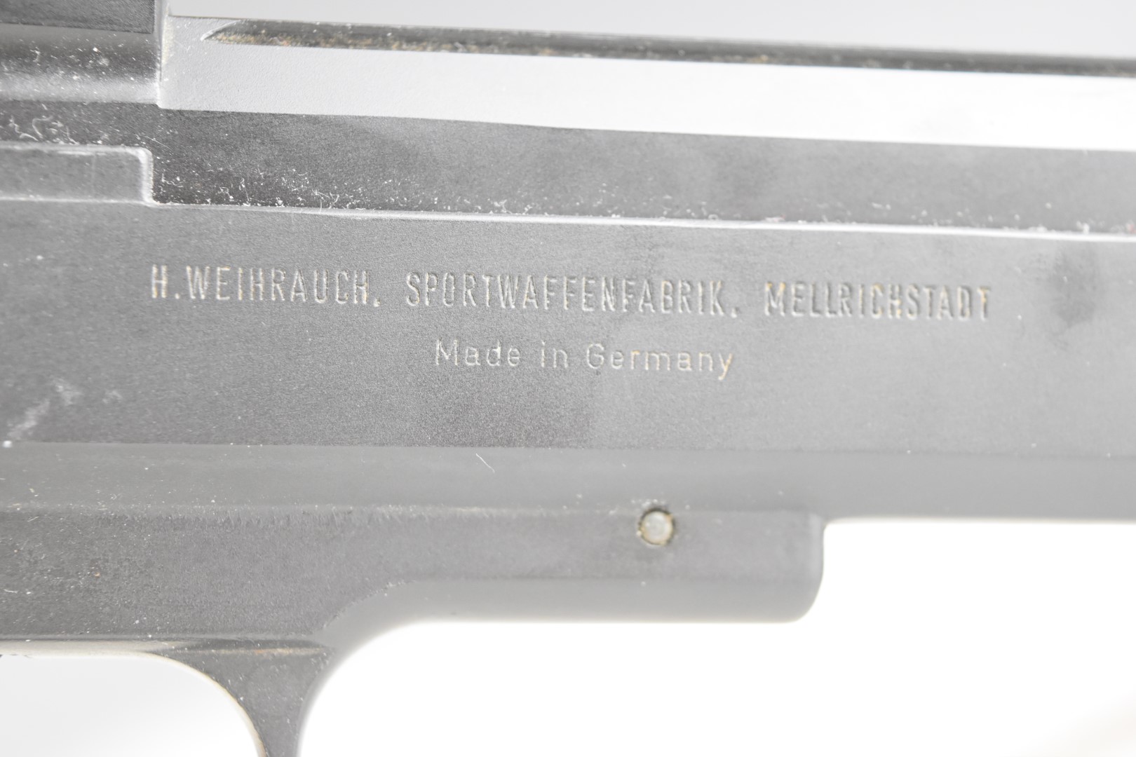 Weihrauch HW75 .177 air pistol with shaped and textured wooden grips and adjustable sights and - Image 11 of 12