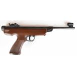 Original Model 5 .22 target air pistol with shaped and textured composite grip and adjustable