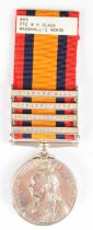 Queen's South Africa Medal with clasps for Cape Colony, Orange Free State, Johannesburg and